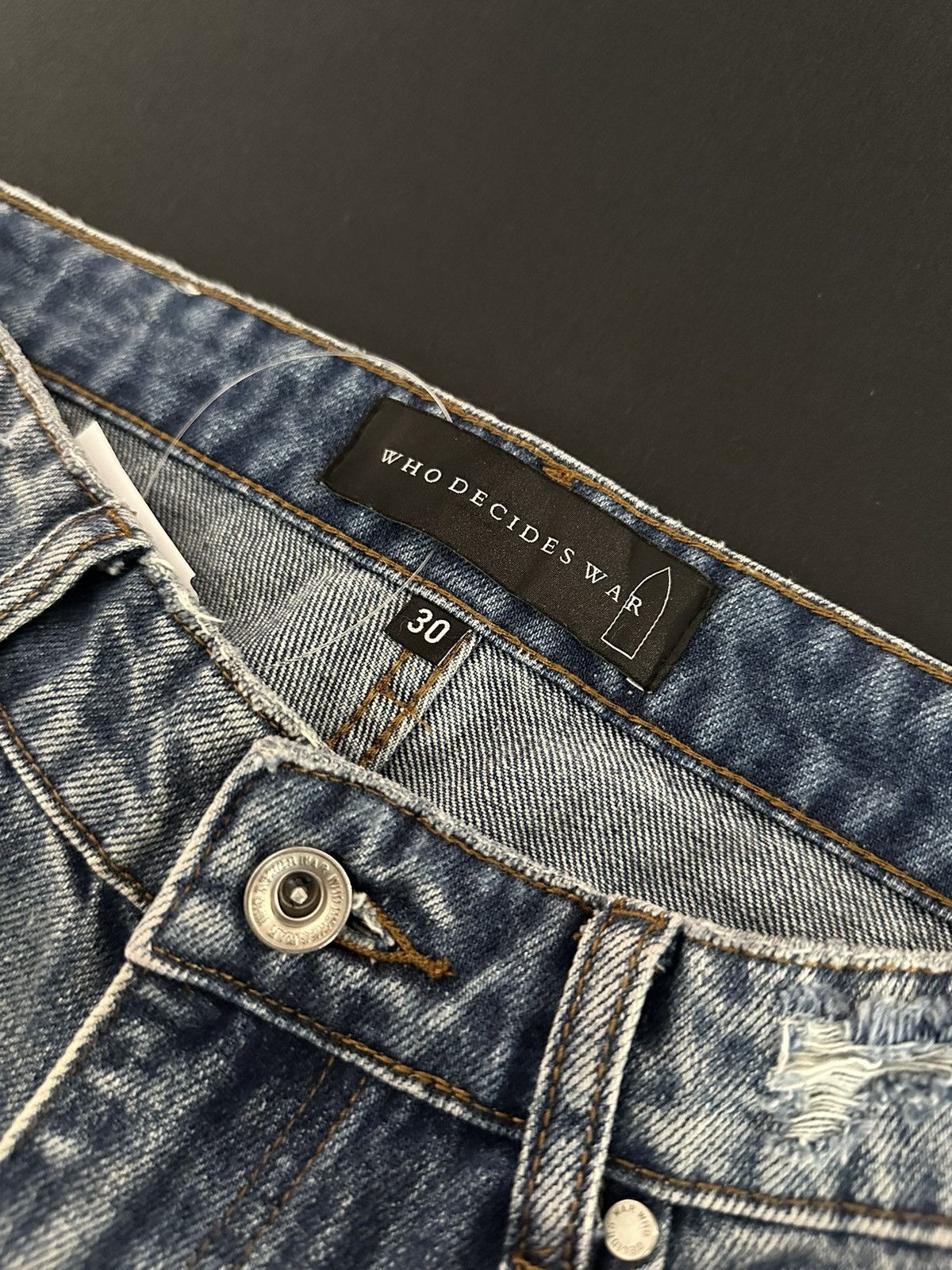 Who Decides War Who Decides War Rhinestone Denim Jeans Size US 30 / EU 46 - 6 Thumbnail
