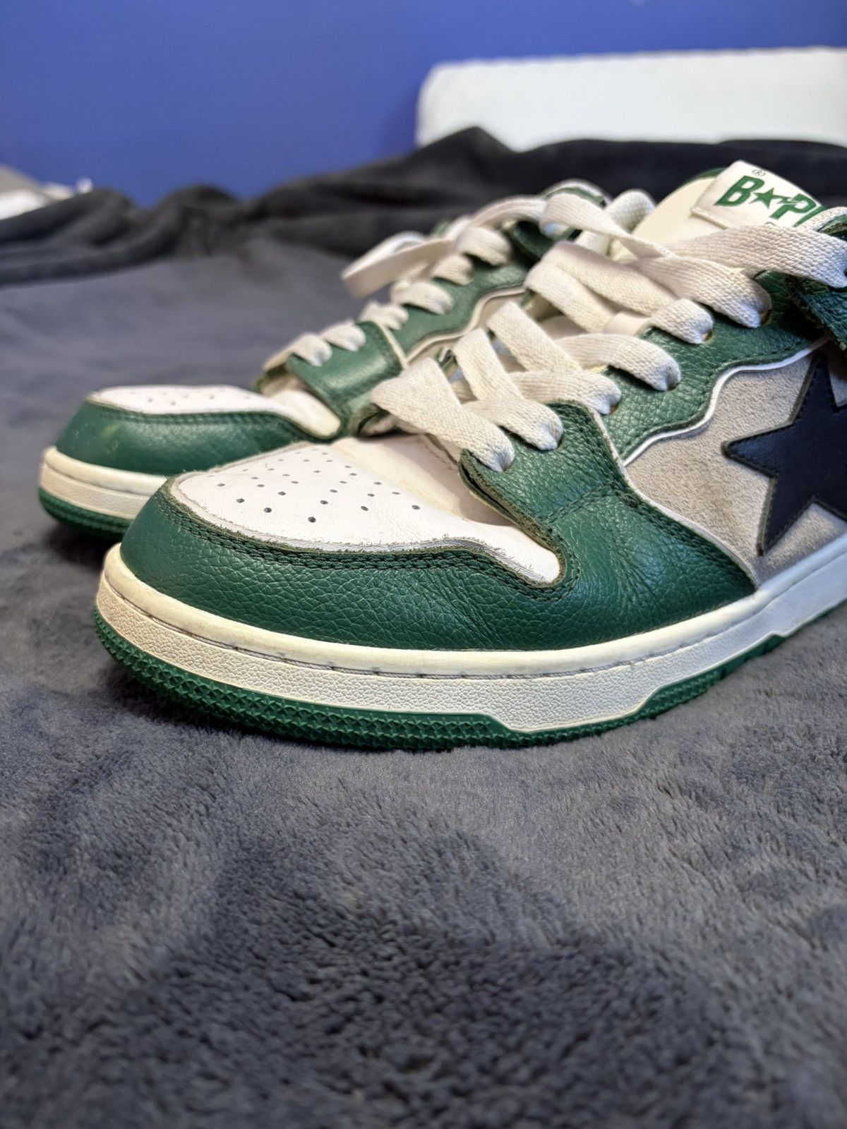 Bape Bapesta Sk8sta Green Grey Size US 11 / EU 44 - 3 Thumbnail
