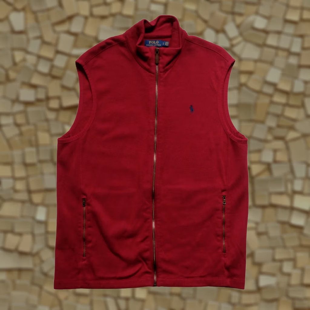 Ralph Lauren VINTAGE Ralph Lauren Polo Full Zip Sweatshirt VTG Y2K Retro Red Size US L / EU 52-54 / 3 - 1 Thumbnail