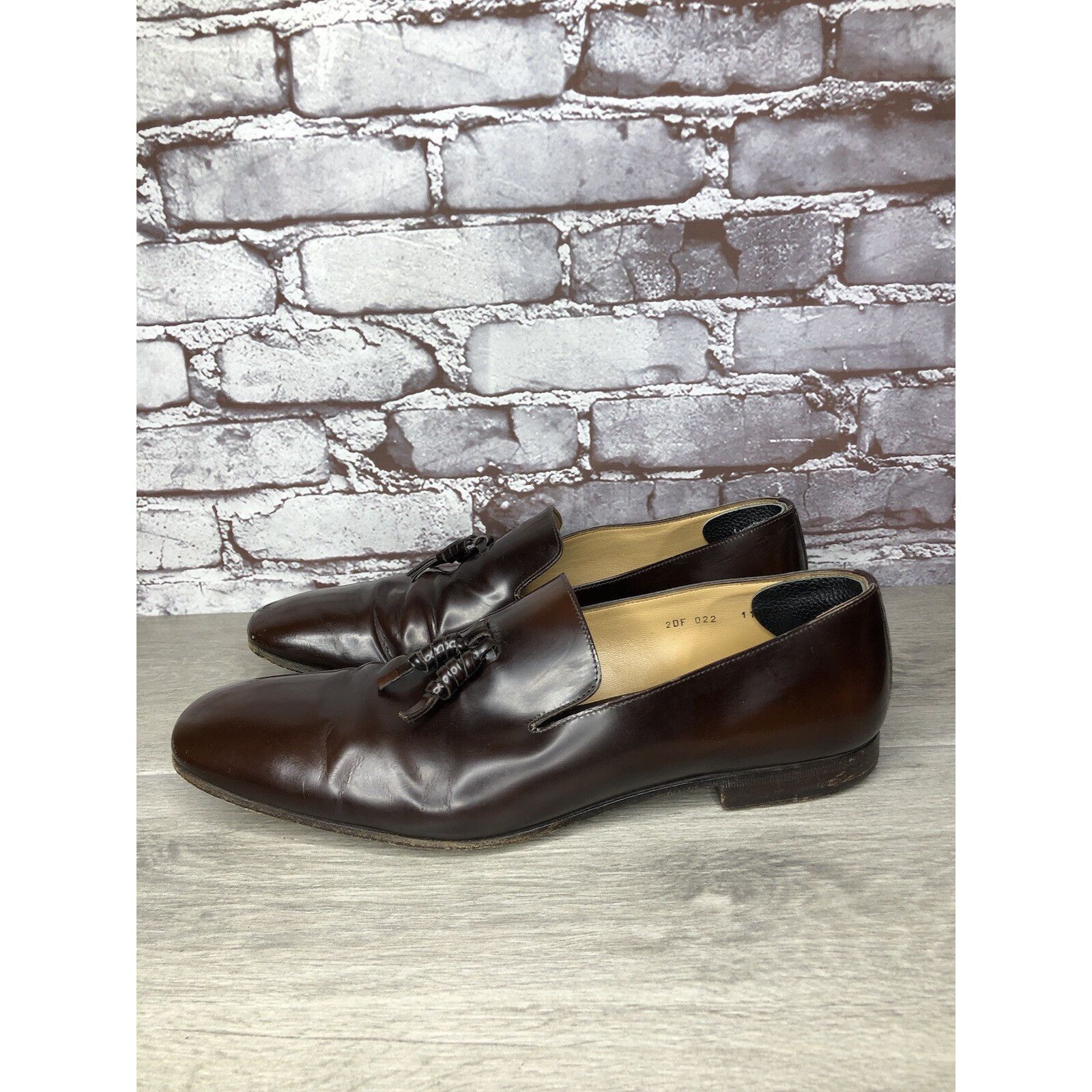 Prada Prada Milano Brown Leather Designer Tassel Loafers Dress Sho Size US 11 / EU 44 - 20 Thumbnail