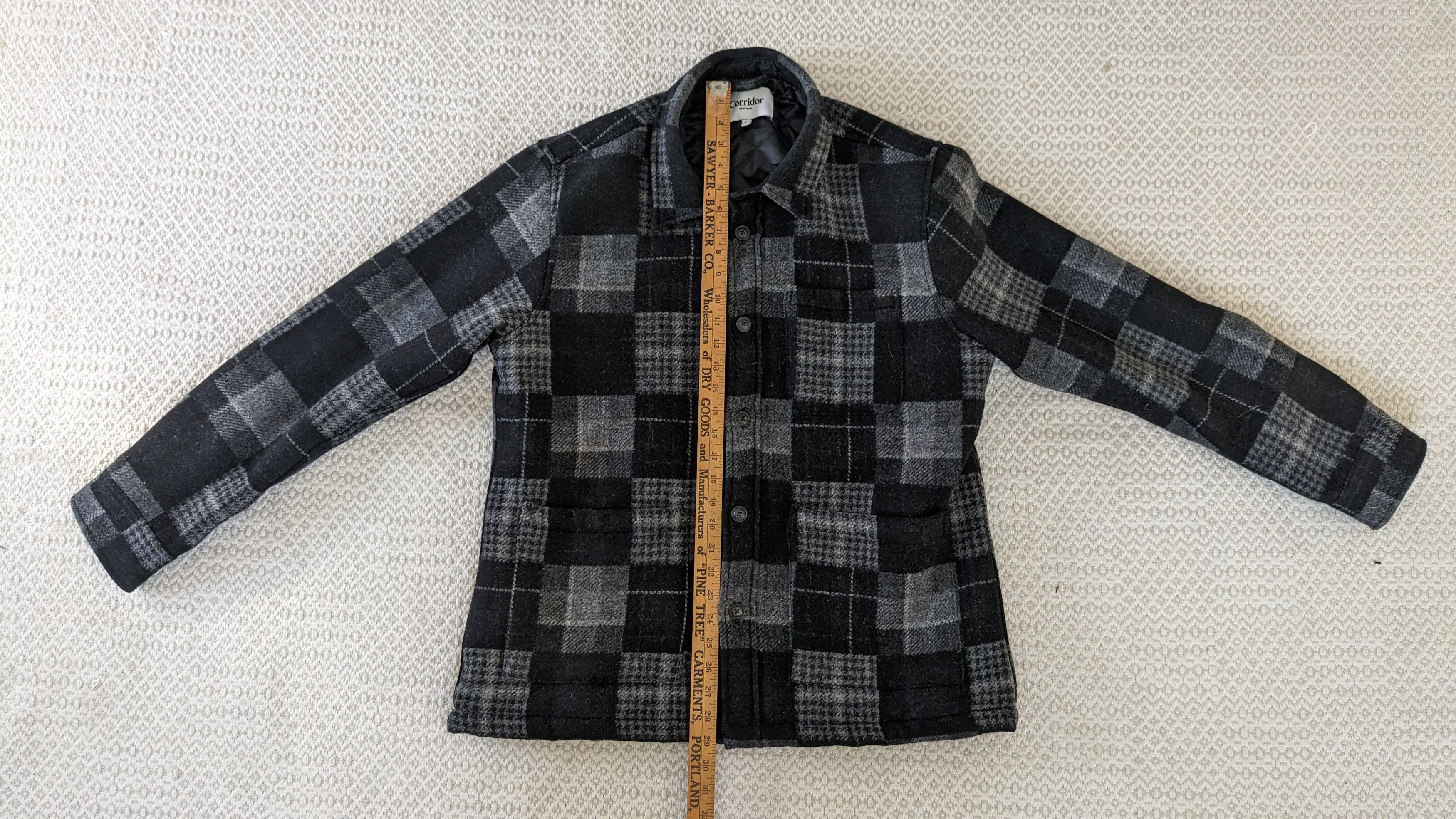 Corridor Corridor Black Plaid Merino Wool Button Up Jacket Size US L / EU 52-54 / 3 - 2 Thumbnail