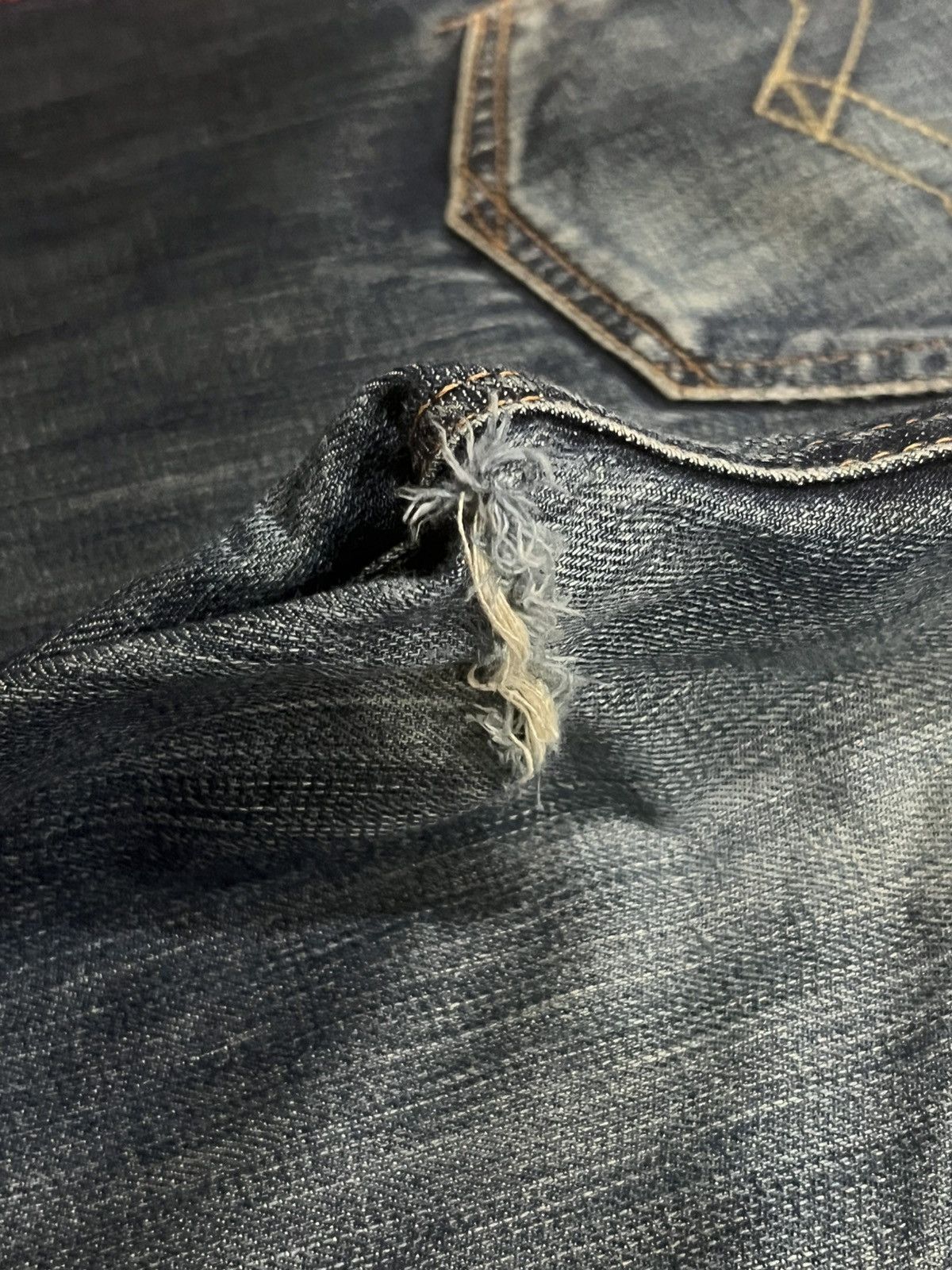Replay Vintage Replay Dark Blue Faded Washed Buttonfly Flare Jeans Size US 32 / EU 48 - 13 Thumbnail