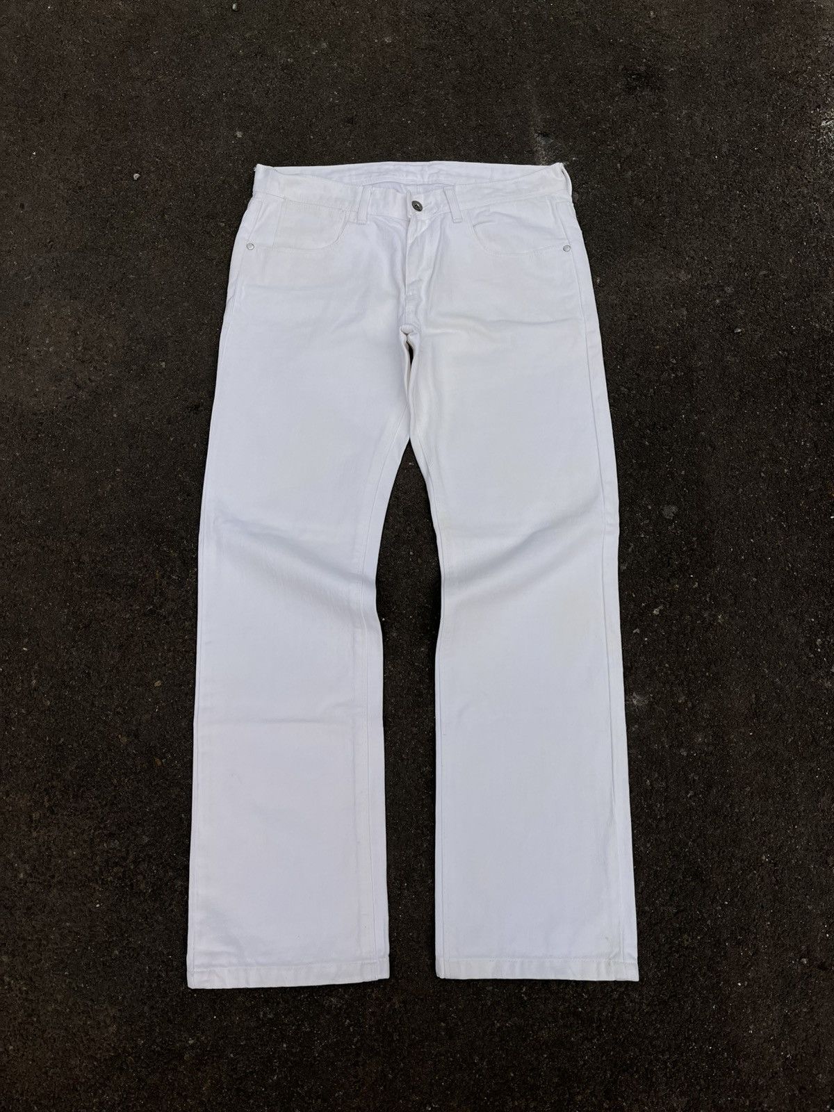 Black Barrett By Neil Barrett Denim Pants White