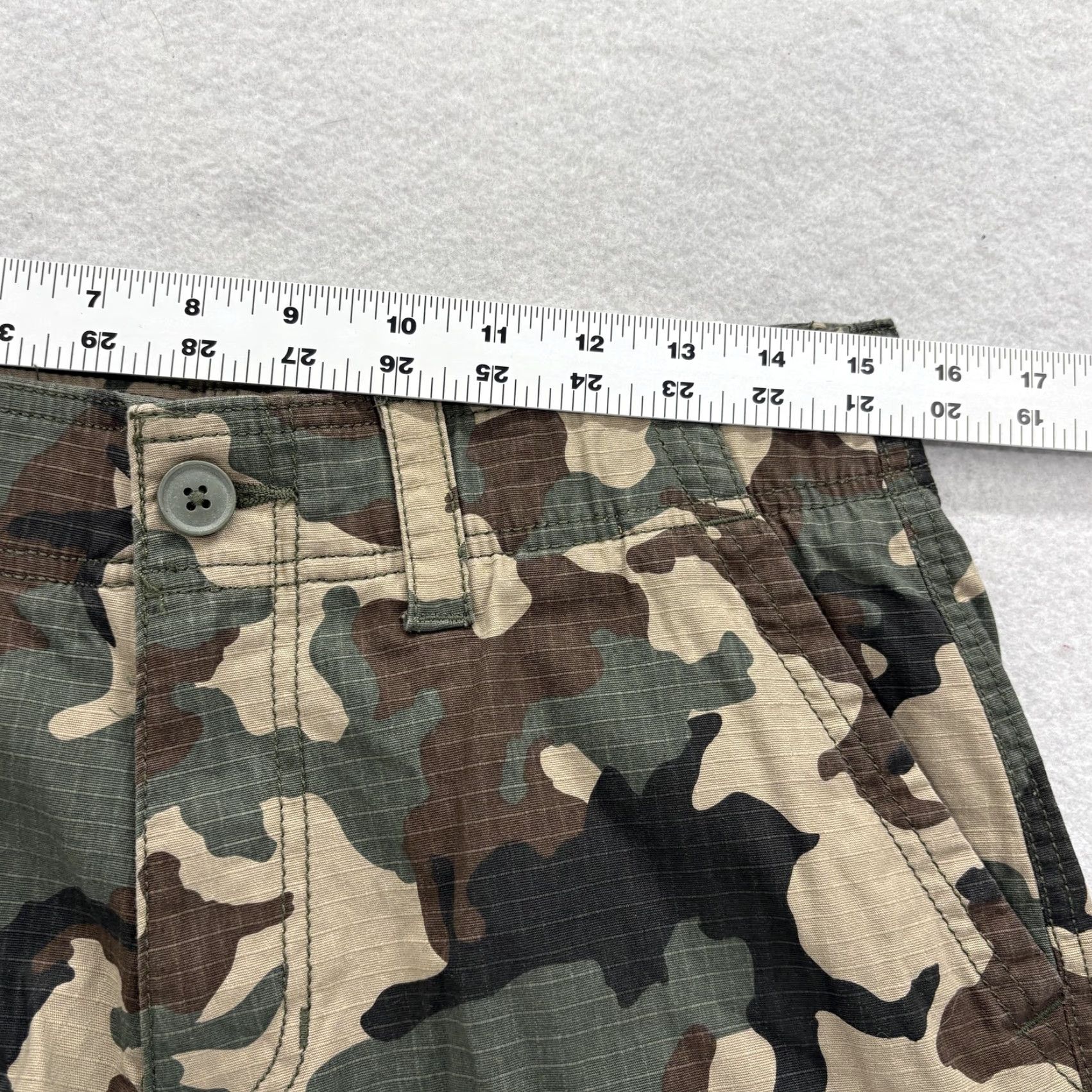 Vintage Sonoma Cargo Shorts Mens 30 Green Camo Stretch 10" Workwear NWT Ripstop Size US 30 / EU 46 - 5 Thumbnail