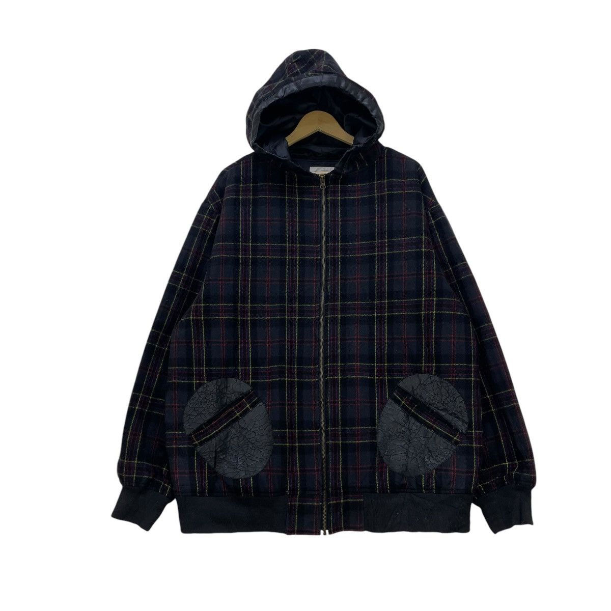 Japanese Brand × Swagger × Tenderloin 💥Vintage Japanese Brand Swagger Double Elbow Checked Hoodie Size US M / EU 48-50 / 2 - 1 Thumbnail