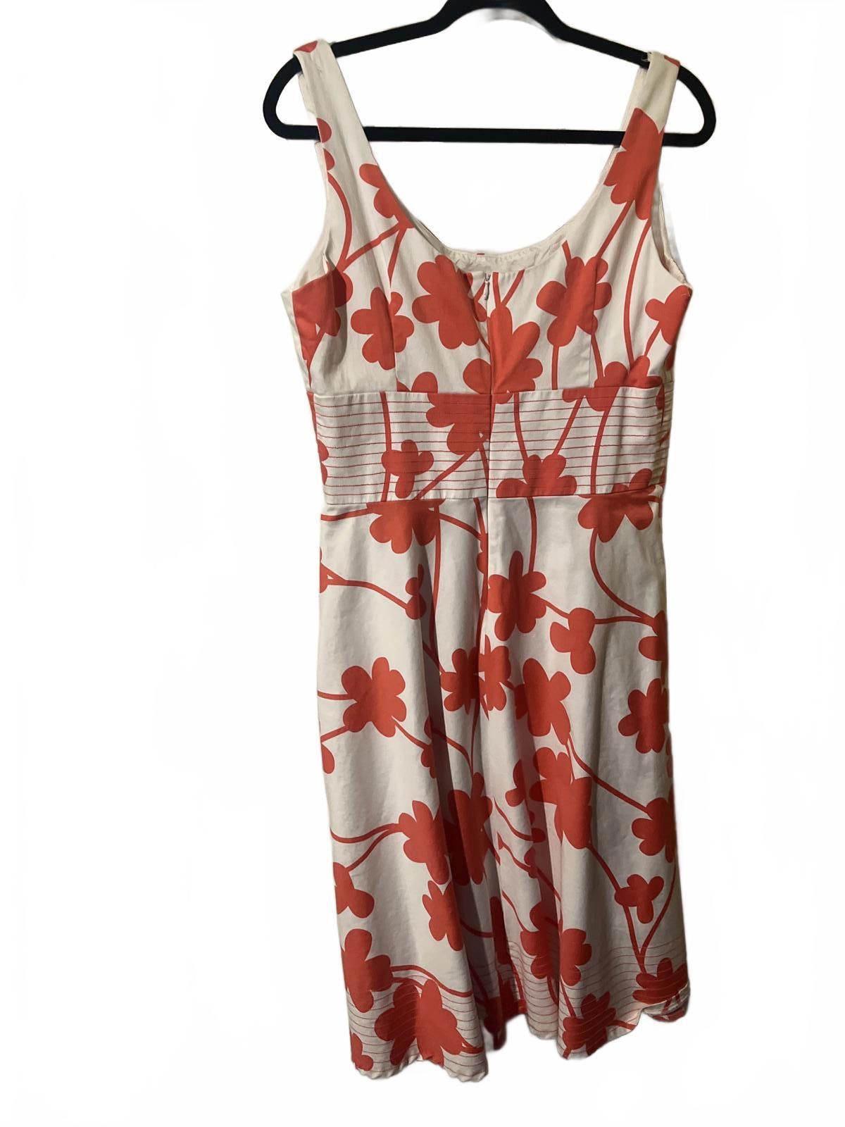 Other Maggy London 12 Women's Casual Dress Orange Floral spring Size XL / US 12-14 / IT 48-50 - 4 Thumbnail