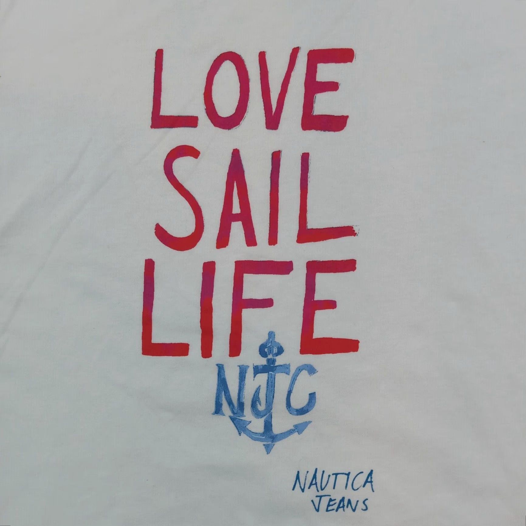 Nautica Nautica T-shirt Womens Small White Short Sleeve Crew Neck Logo Love Sail Life Size S / US 4 / IT 40 - 6 Thumbnail