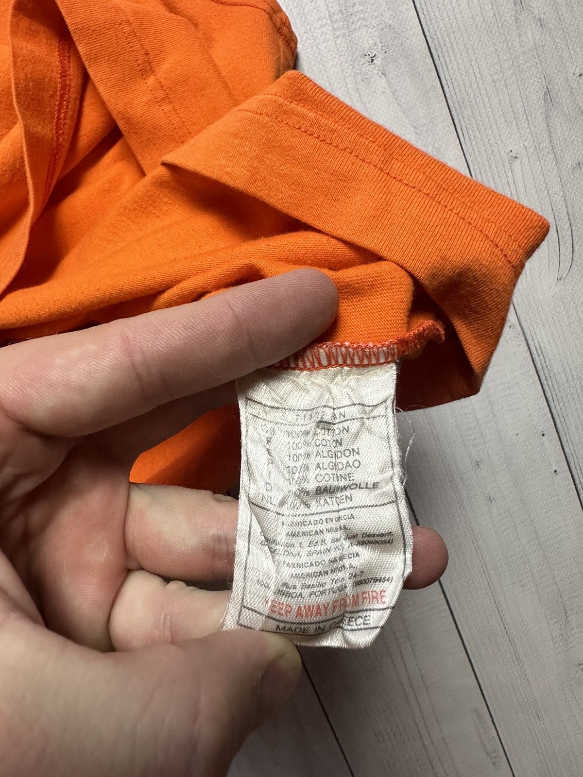 Nike × Vintage Vintage Nike orange tee big swoosh logo size S Size US S / EU 44-46 / 1 - 5 Thumbnail