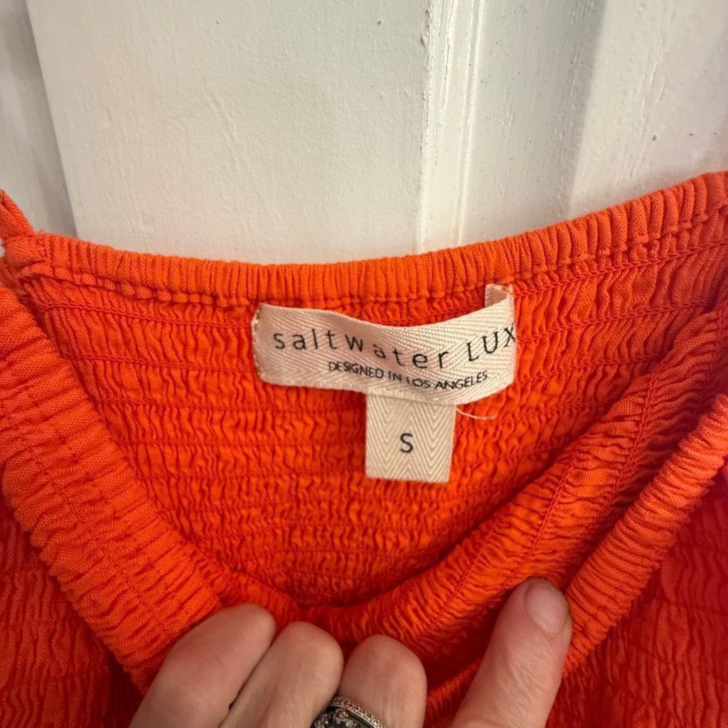 Saltwater Luxe Women's Saltwater Lux Dress, Small, Orange Size S / US 4 / IT 40 - 6 Thumbnail