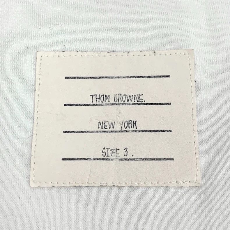 Thom Browne Thom Browne size3 White cotton round neck short sleeves Size US L / EU 52-54 / 3 - 5 Thumbnail