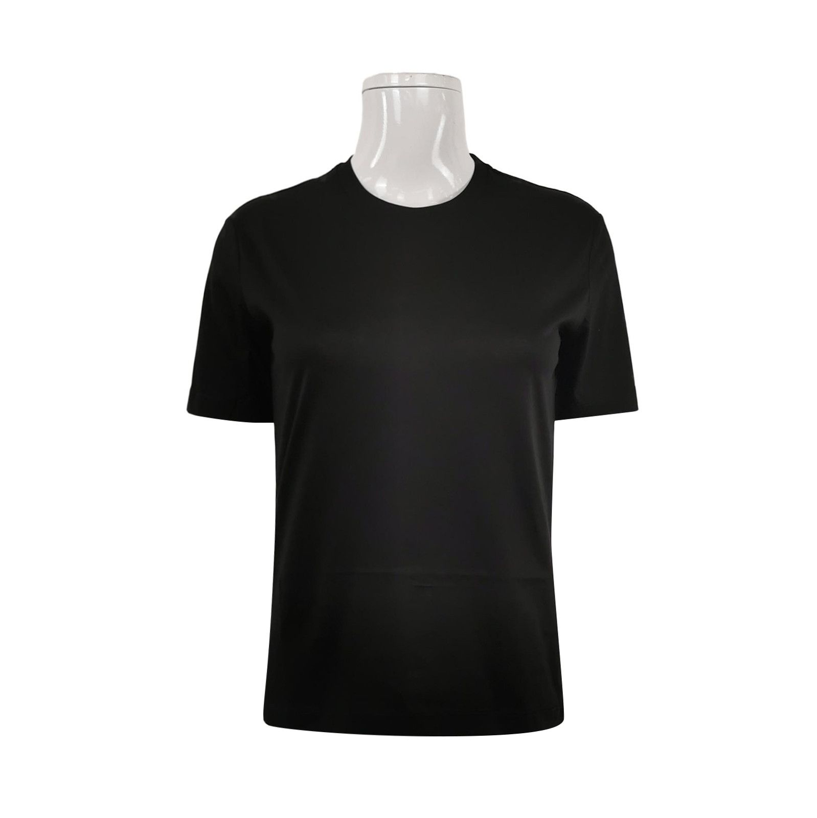 Prada Prada Classic Black Cotton Round Neck T-Shirt 0089 Size XS / US 0-2 / IT 36-38 - 1 Thumbnail