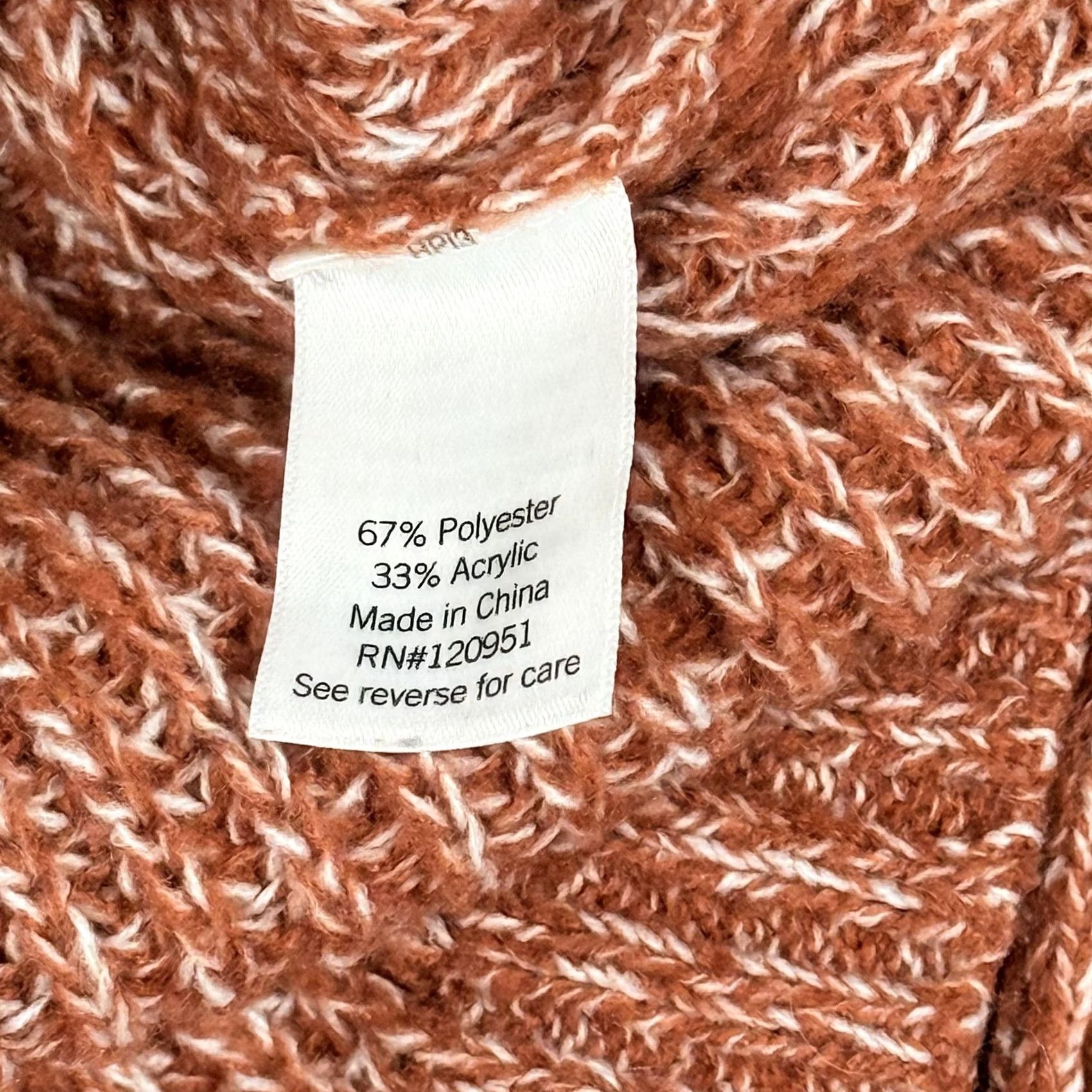 Vintage SO Sweater Womens Small Rust Brown Marled Knit Crewneck Long Sleeve Pullover Size S / US 4 / IT 40 - 4 Thumbnail