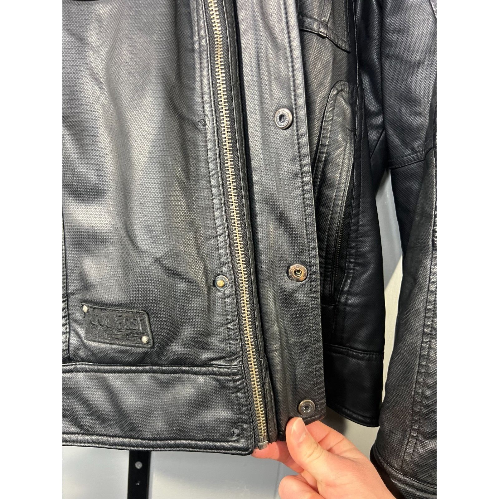 Affliction Afflication Black Premium Limited Edition Hood Faux Leather Size US M / EU 48-50 / 2 - 9 Thumbnail