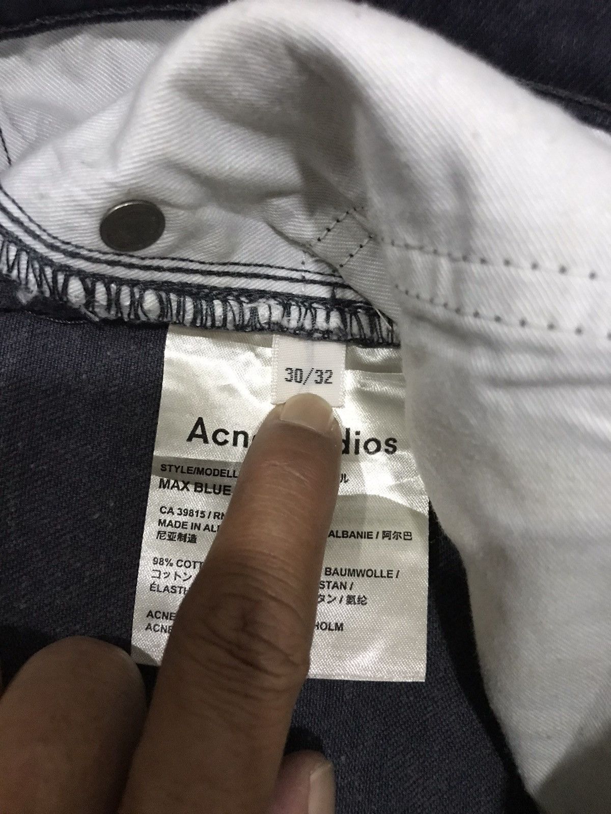 Acne Studios Acne Studios Max Blue Speed Size US 32 / EU 48 - 15 Thumbnail