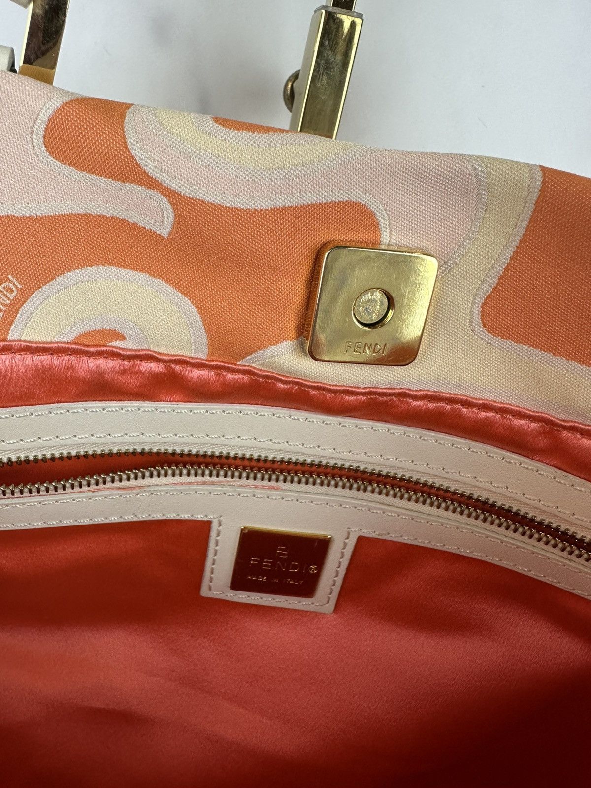 Fendi Fendi Orange Swirl Tote Size ONE SIZE - 14 Thumbnail
