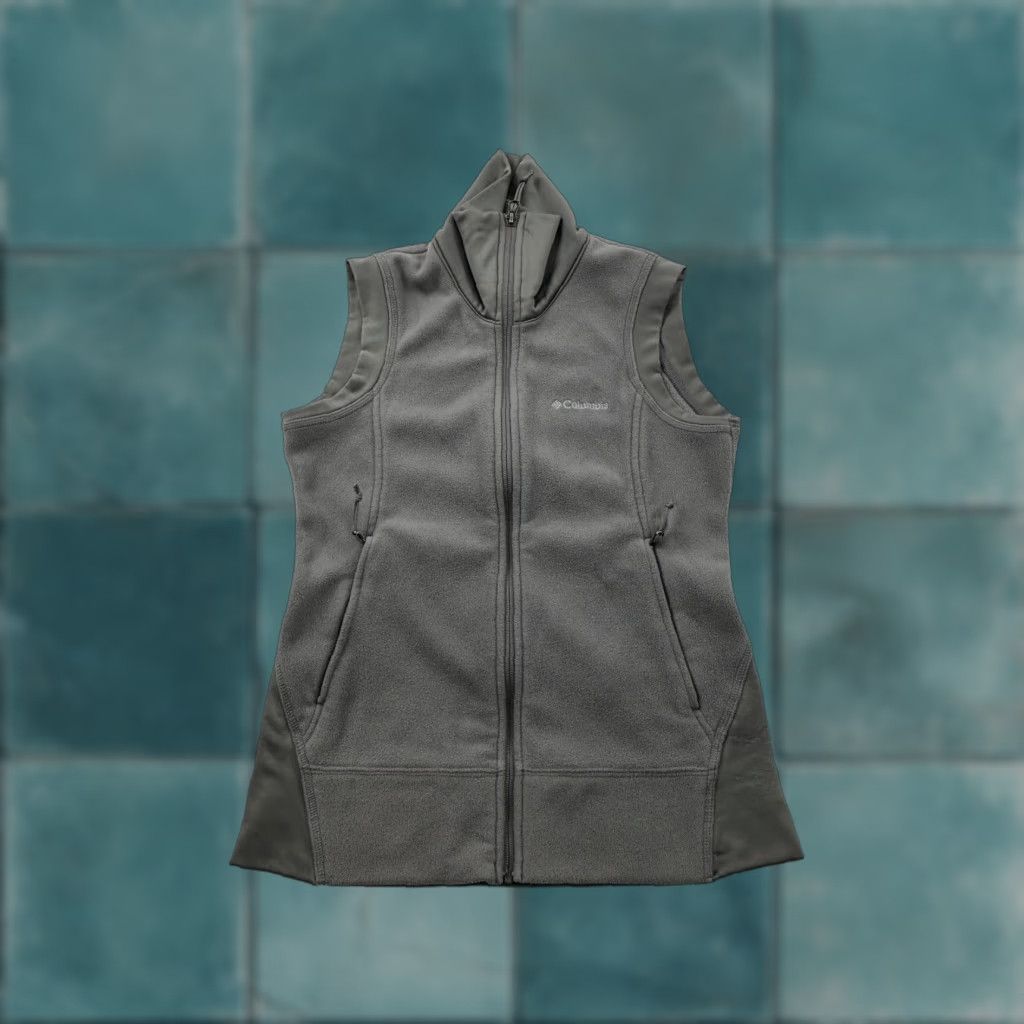 Vintage Columbia Vest Womens Small Gray Full Zip Up Fleece Sleeveless Size S / US 4 / IT 40 - 1 Thumbnail
