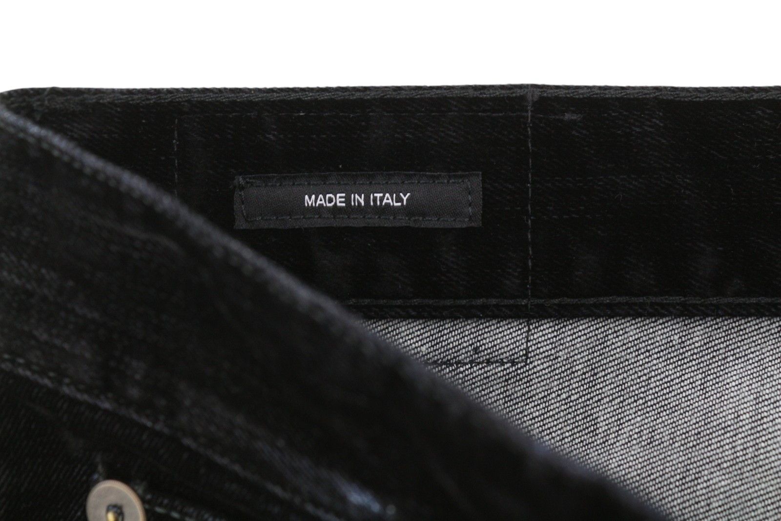 R13 ROMEO 28 Flocked Black Velvet Cropped Low Rise Logo 86248 Size 28" / US 6 / IT 42 - 11 Thumbnail