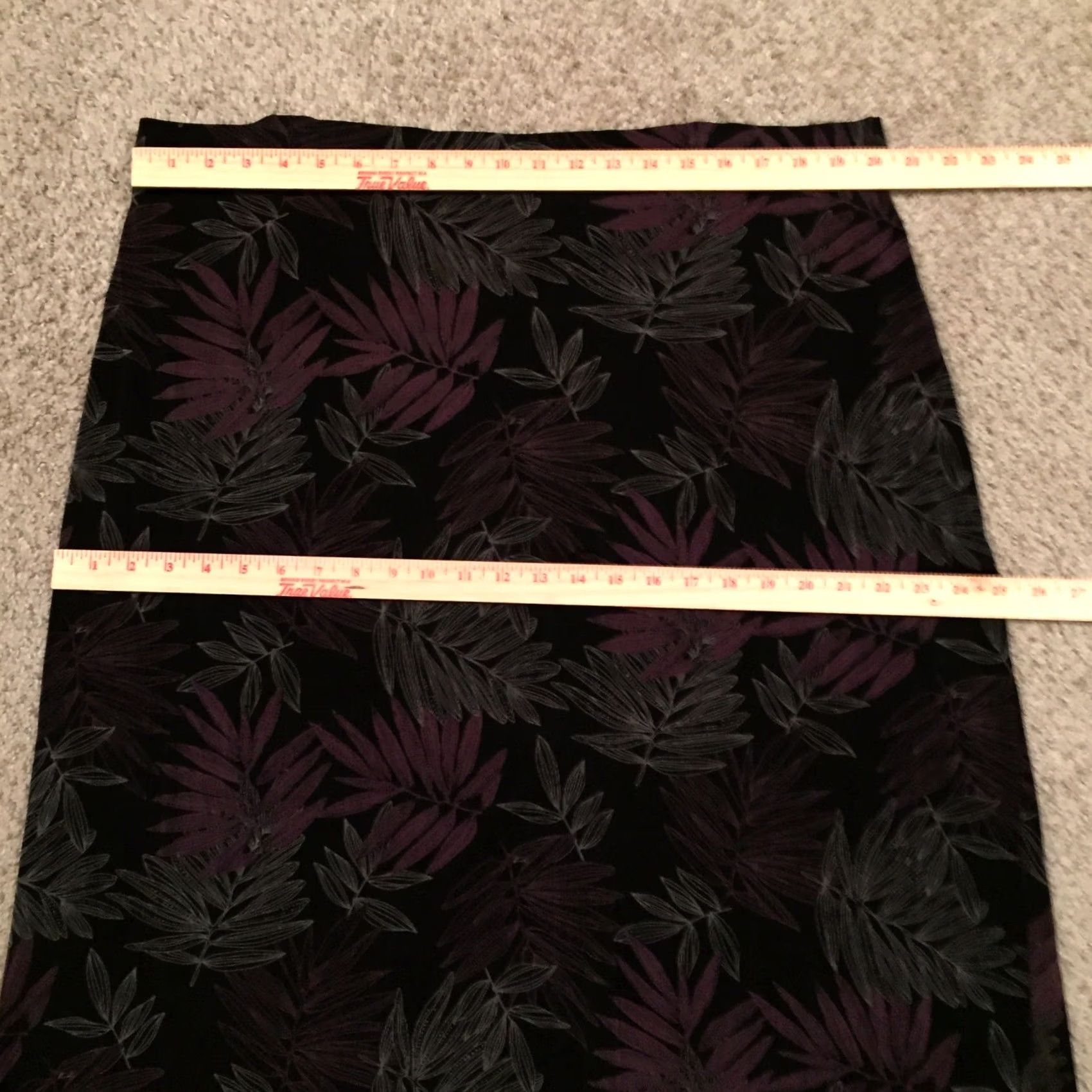 Vintage Linden Hill Skirt Maxi Long Unlined Pull On 1X Black Purple Floral Women Plus Skirt Womens Size 40" / US 18 - 2 Thumbnail