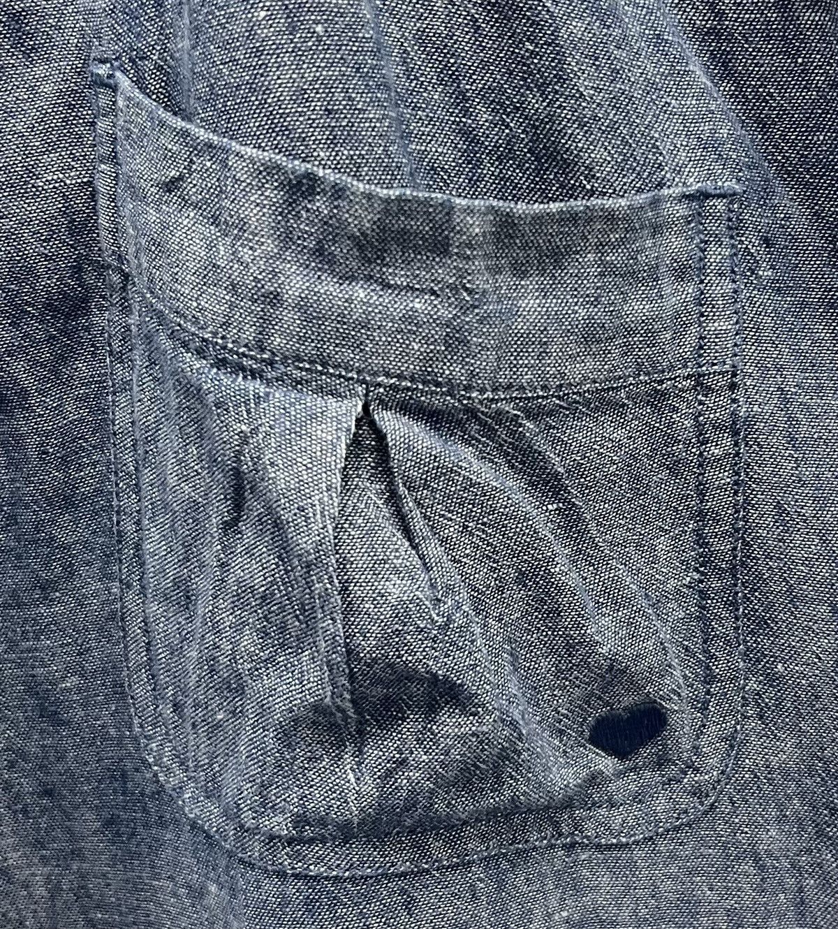 Vintage Lightweight Chambray Overalls – Linen Blend (Size L) Size US 35 - 10 Thumbnail