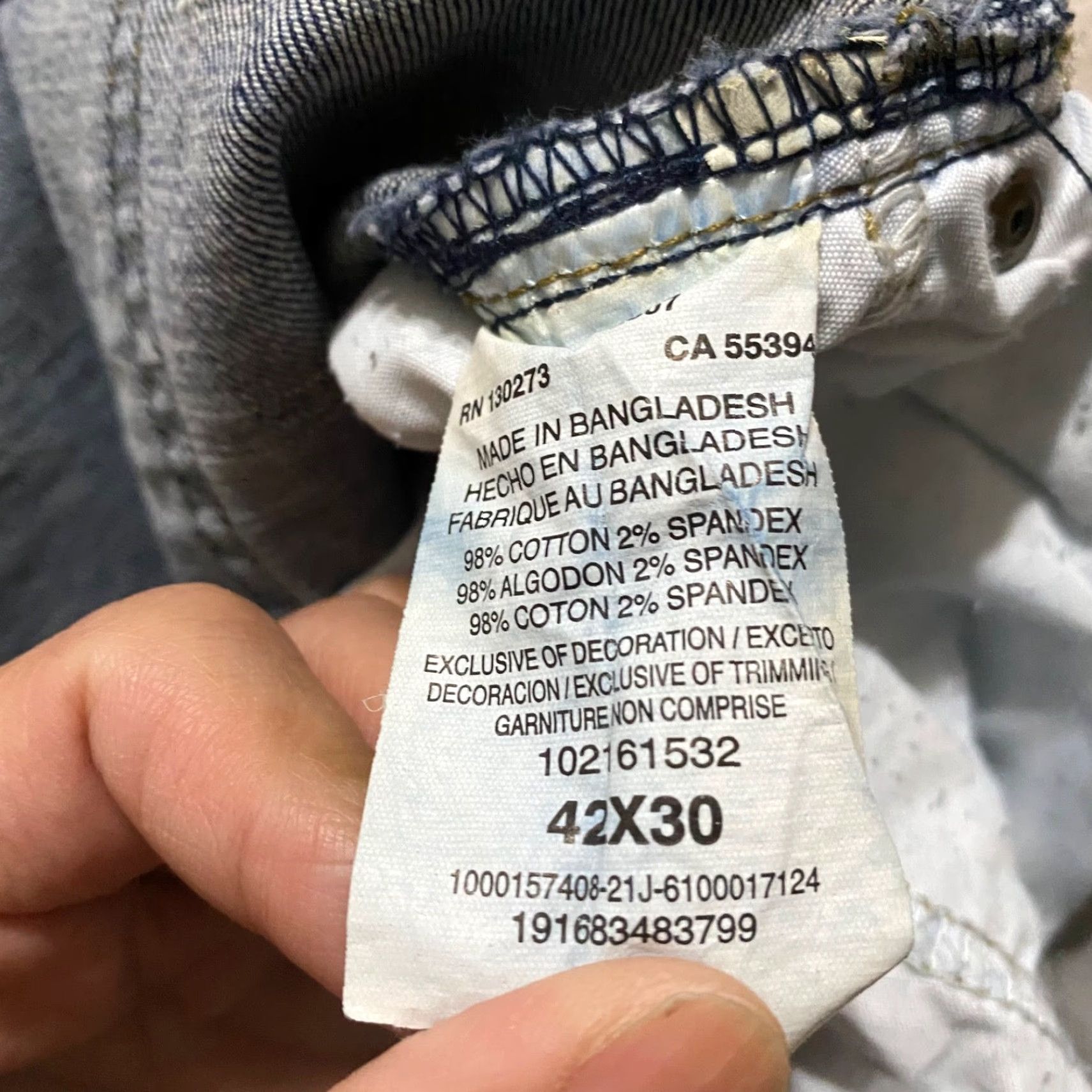 Lee Lee Jeans Slim Straight Jeans Mens 40 Blue Denim Medium Wash 5-Pocket Design Slim Fit Mid Rise Flex Waist 40x?? Inseam 27?" Size US 40 / EU 56 - 4 Thumbnail