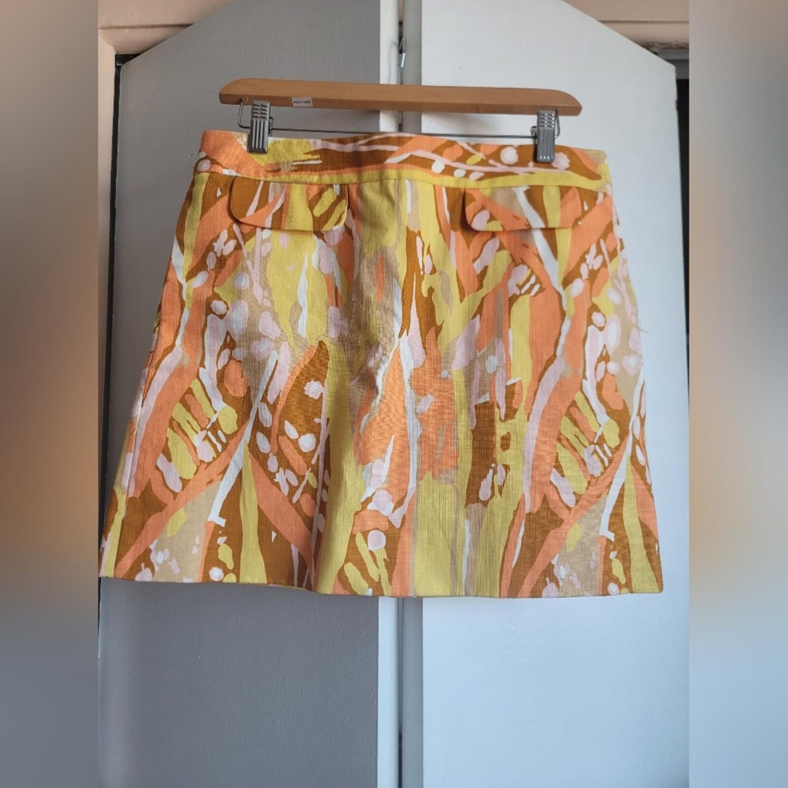 J.Crew J. Crew Multicolor 98% Cotton Skirt EUC Size 28" / US 6 / IT 42 - 1 Thumbnail