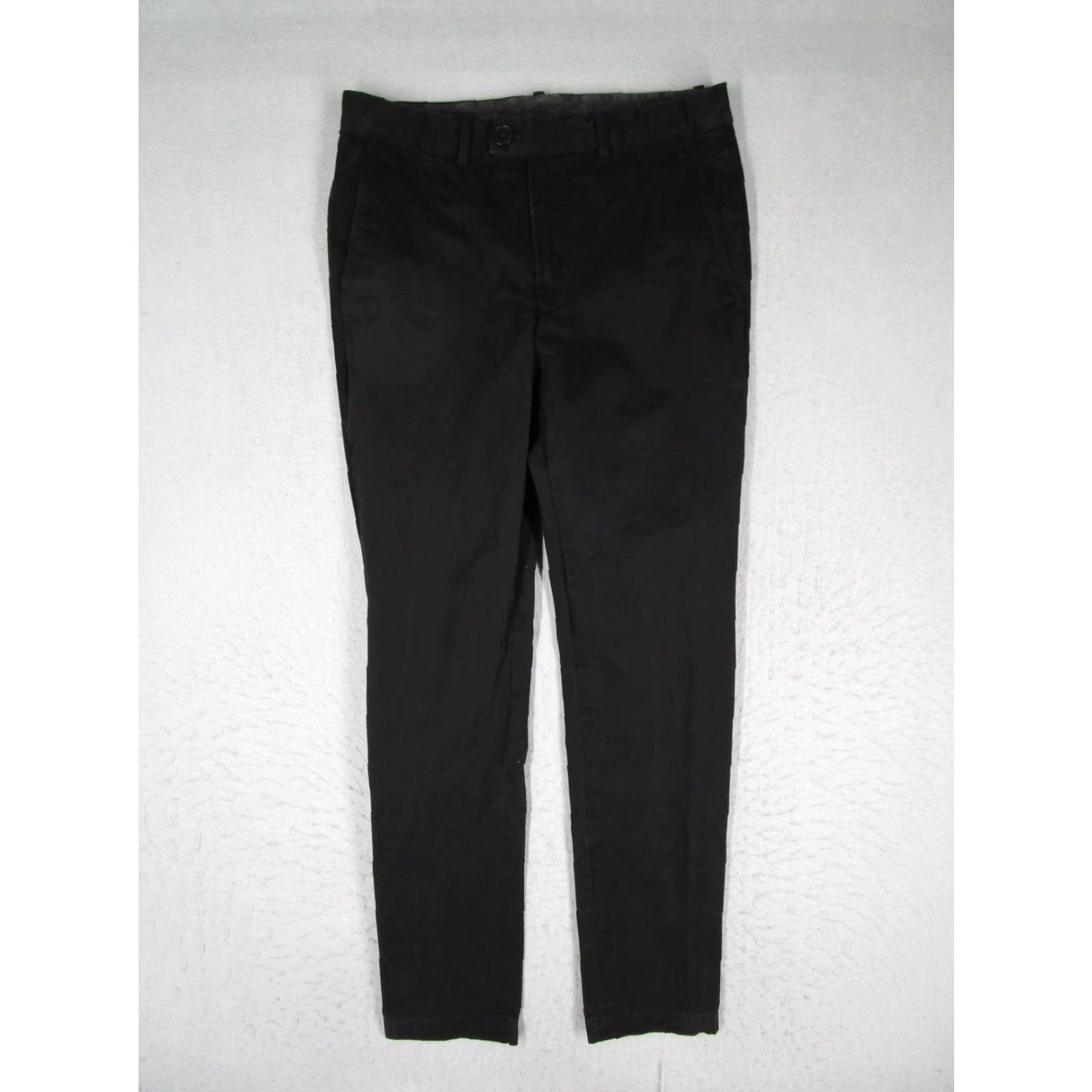 Vintage Odin New York Pants Mens 29x30 Black 100% Cotton Slim Chino Casual Made USA Size US 29 - 2 Thumbnail