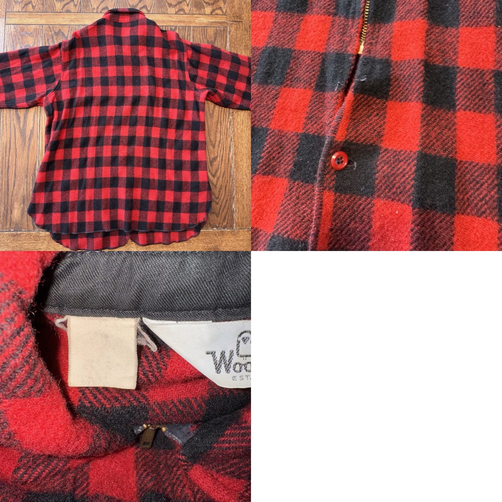 Vintage VINTAGE Woolrich Jacket Women’s XL Red Buffalo Plaid Wool Flannel Coat Size XL / US 12-14 / IT 48-50 - 8 Thumbnail