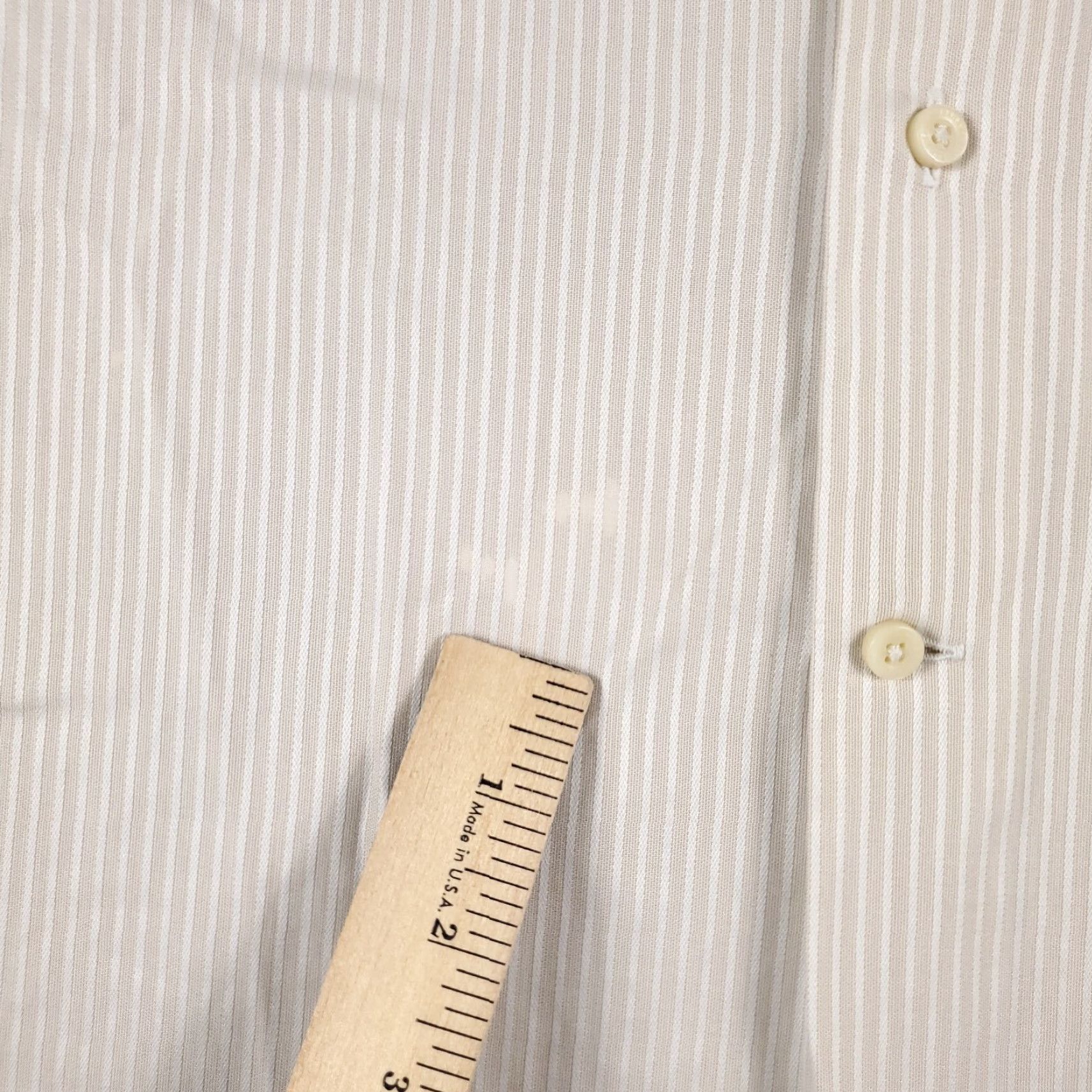Tommy Bahama Tommy Bahama Dress Shirt Mens 15.5 Beige Striped Long Sleeve Button Up Casual Size 40R - 4 Thumbnail