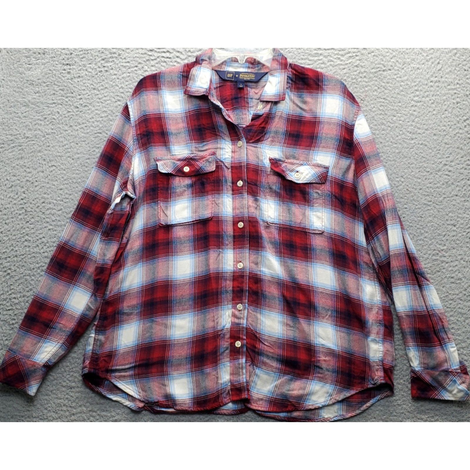 Gap Gap Pendleton Shirt Women L Multi Plaid Detail Chest Pocket Collar Button Up Size L / US 10 / IT 46 - 2 Thumbnail