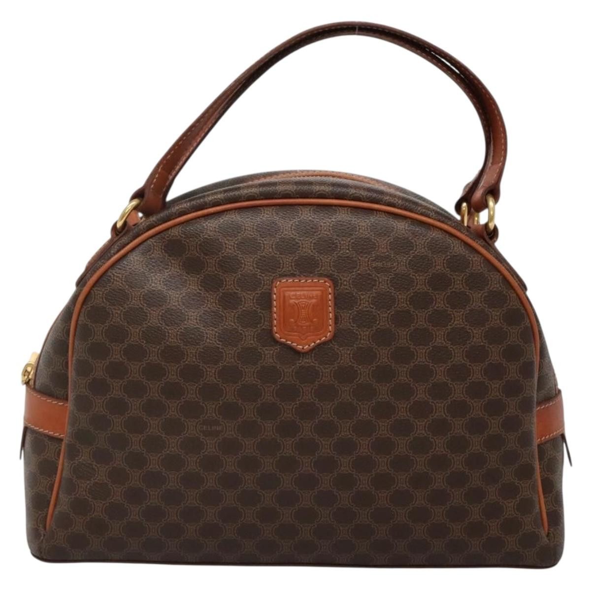 Celine CELINE Macadam Canvas Hand Bag Pvc Leather Brown Gold Size ONE SIZE - 2 Thumbnail