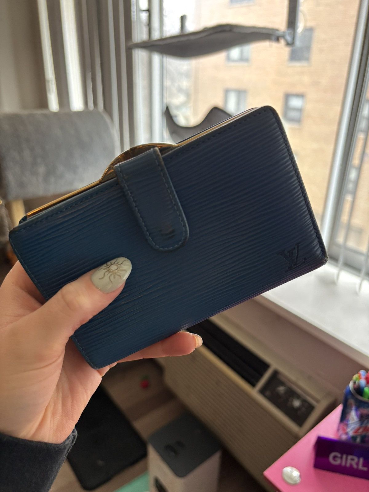 Louis Vuitton Authentic Louis Vuitton Blue Wallet Size ONE SIZE - 2 Thumbnail
