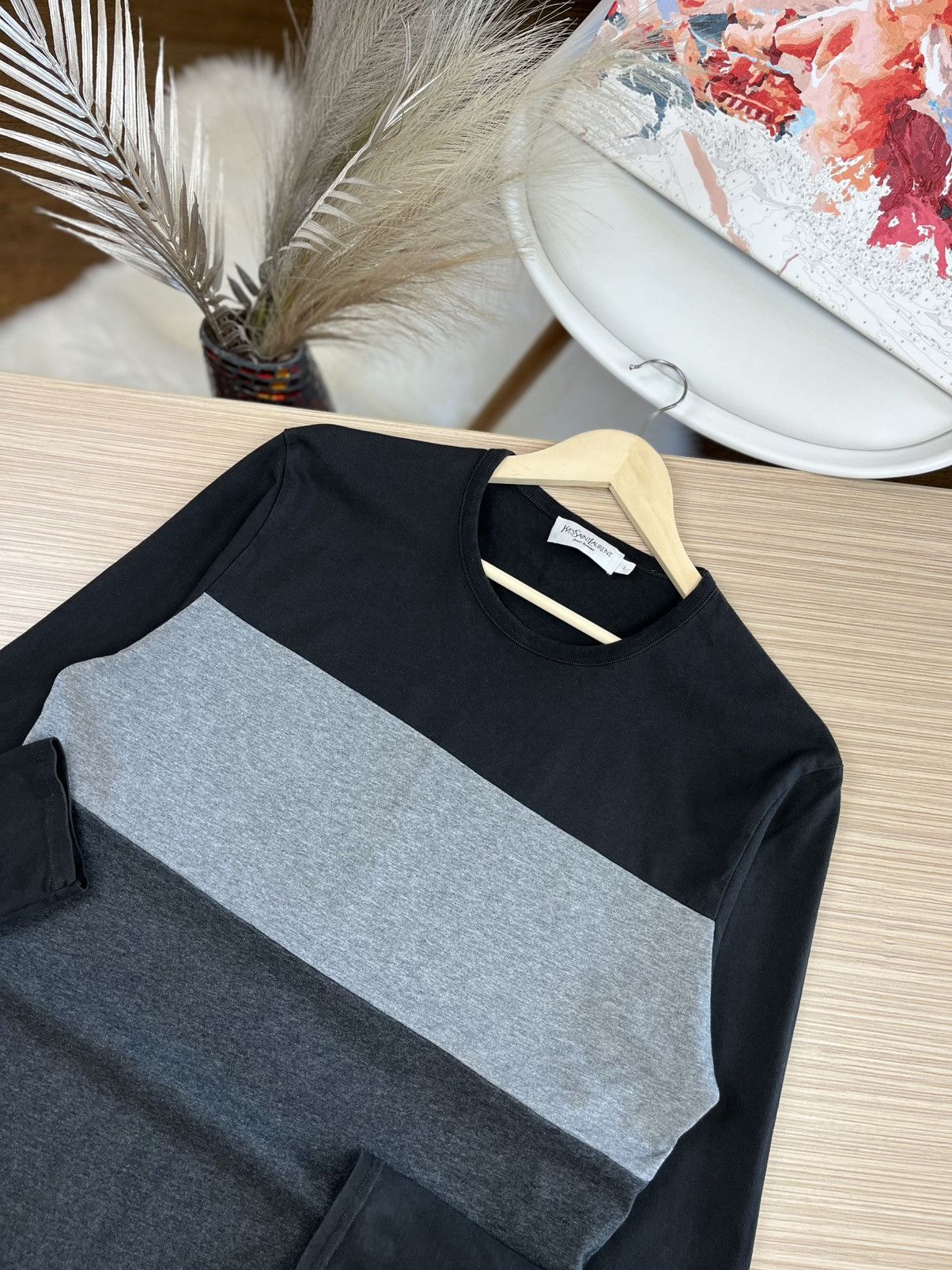 Vintage × Yves Saint Laurent Yves Saint Laurent YSL long sleeve t-shirt Size US L / EU 52-54 / 3 - 2 Thumbnail