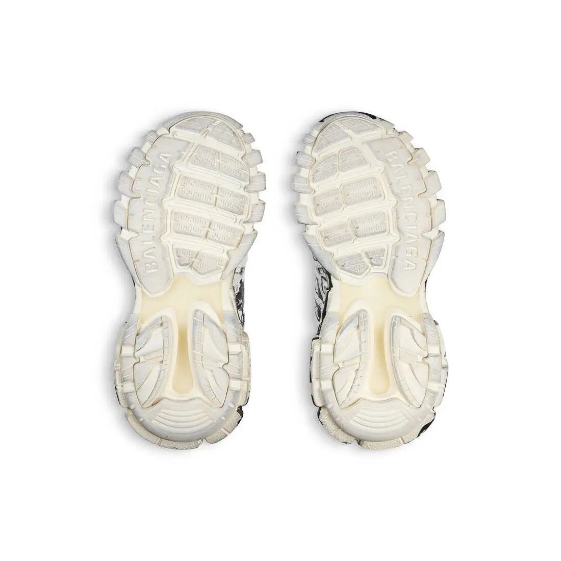 Balenciaga o1w1db10925 Track Graffiti Sneakers in White/Black Size US 7 / EU 40 - 6 Thumbnail