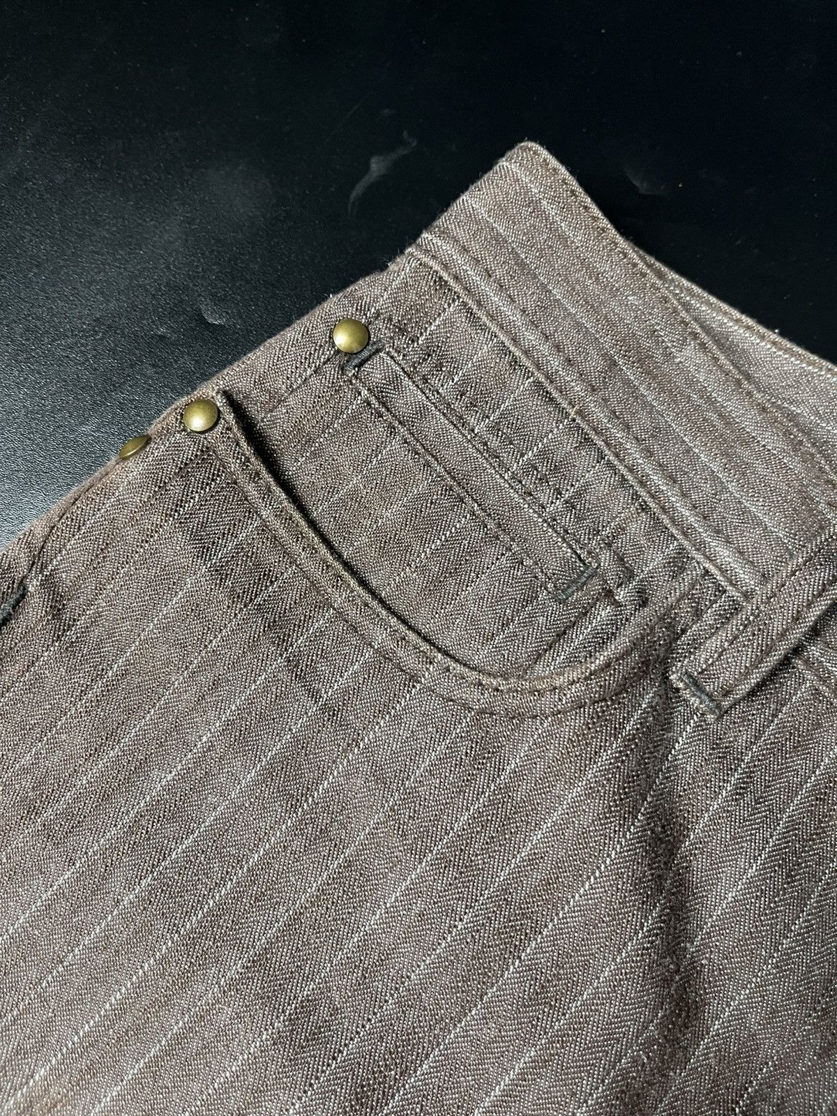 If Six Was Nine × Japanese Brand × Le Grande Bleu (L.G.B.) JAPANESE HICKORY JEANS DEUX CONCEPT LABO Size US 31 - 6 Thumbnail