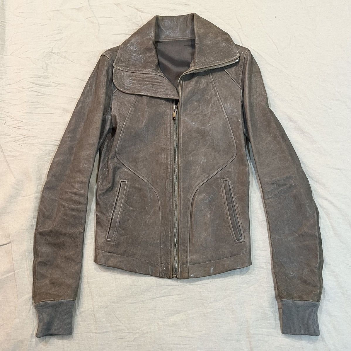 Rick Owens Rick Owens FW09 CRUST Hammered Leather Intarsia Jacket ...