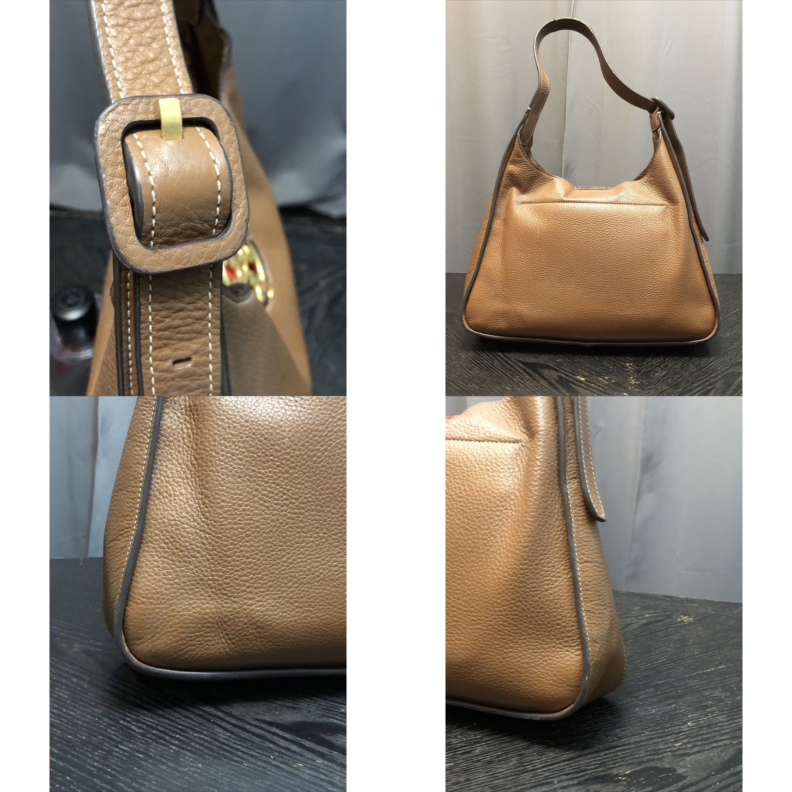 Tory Burch VINTAGE Tory Burch MILLER CLASSIC Shoulder Bag Hobo/Crossbody Bag Brown Light Umber 79324 Womens Medium Size ONE SIZE - 8 Thumbnail