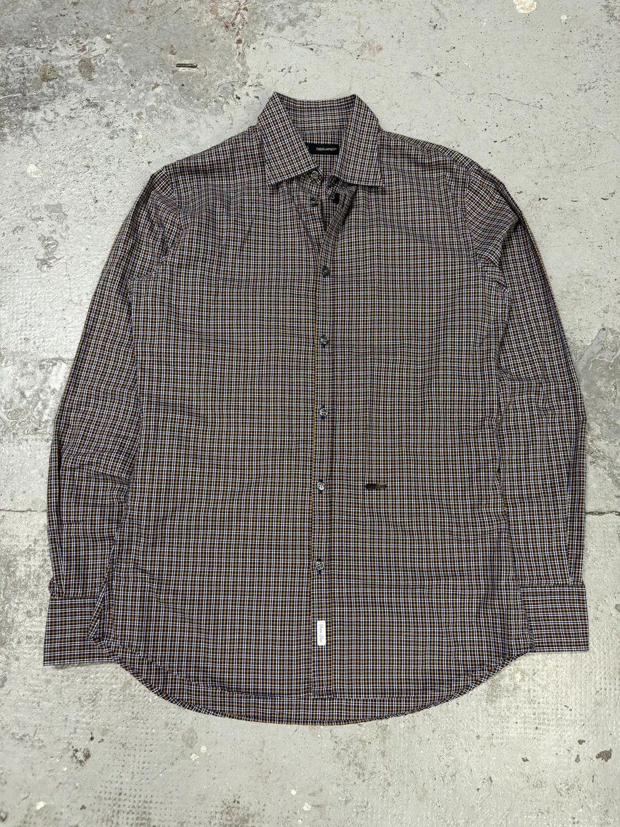 Dsquared2 FW2012 Dsquared2 Checkered Blue & Yellow Minimalist Shirt Size US L / EU 52-54 / 3 - 1 Thumbnail