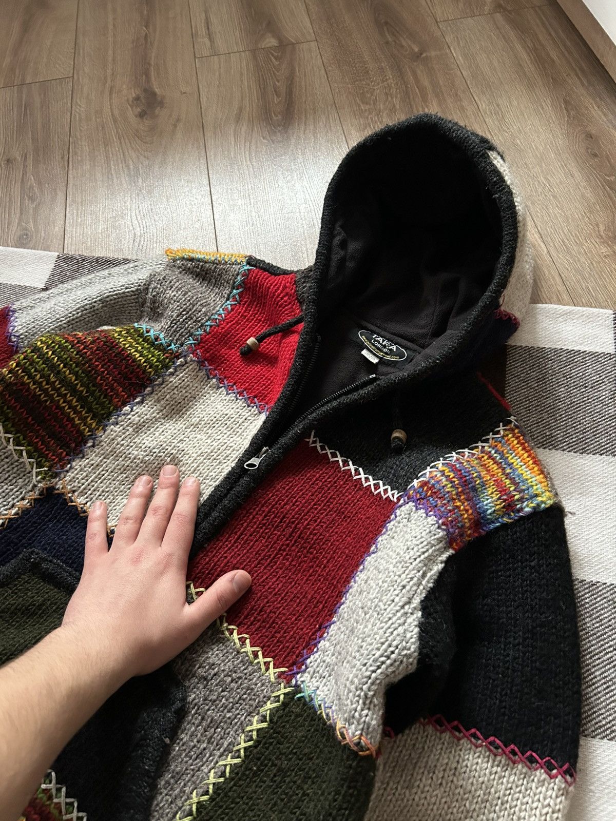 If Six Was Nine Vintage Tara London Himalaya patch work wool hoodies Size US M / EU 48-50 / 2 - 4 Thumbnail