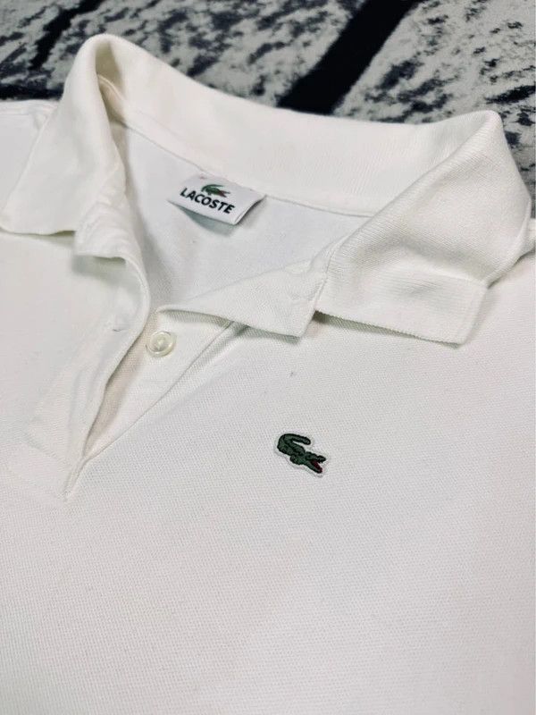Lacoste Lacoste white polo shirt 46 XXL Size XXL / US 16-18 / IT 52-54 - 4 Thumbnail