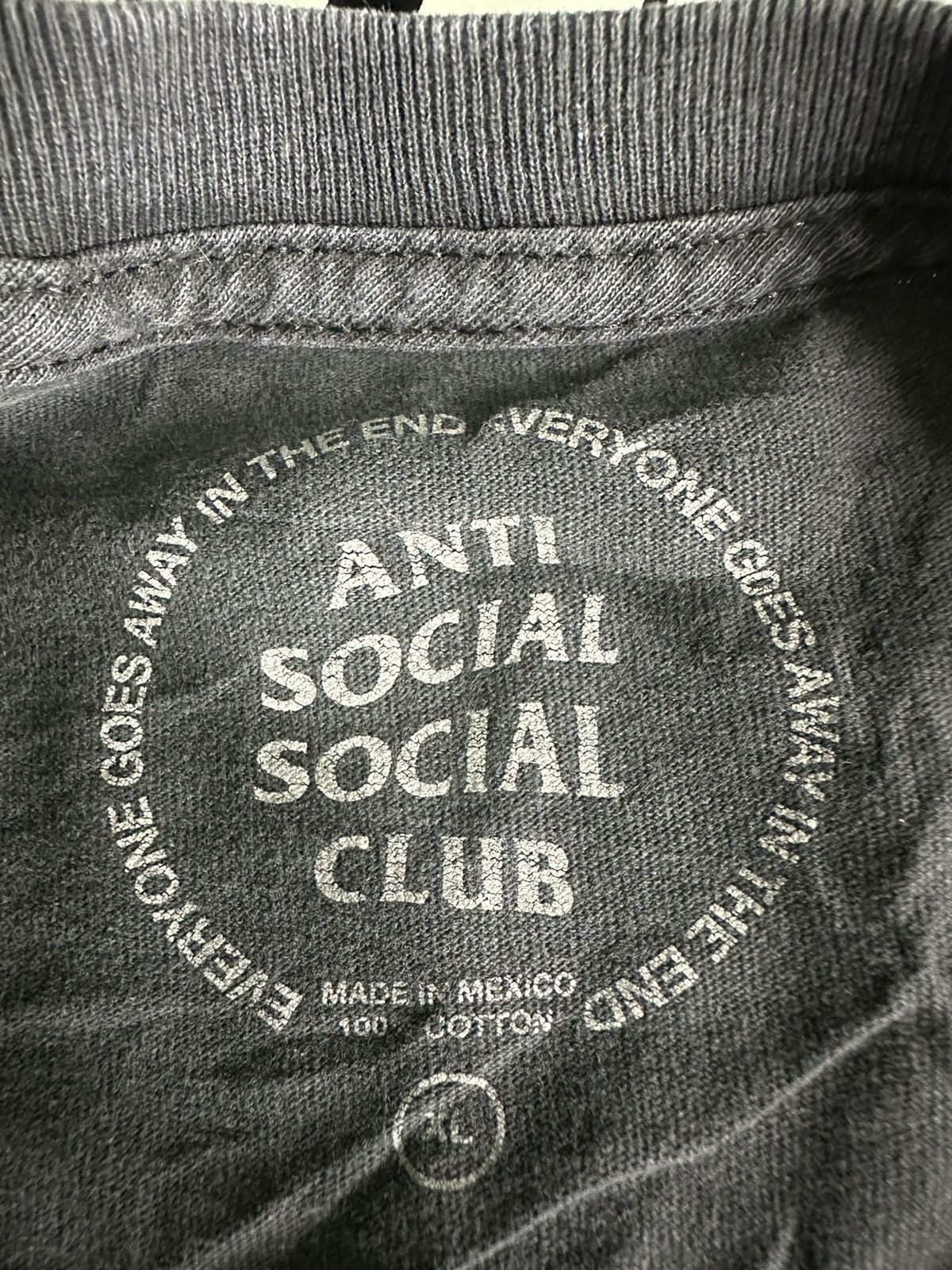 Anti Social Social Club Vintage ASSC Faded Shirt Tee Size US XL / EU 56 / 4 - 8 Thumbnail