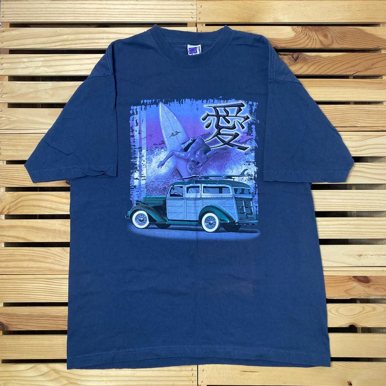 Other Vintage Woody Wagon & Surfer Navy Blue Surf Tee Size XL Size US XL / EU 56 / 4 - 1 Thumbnail
