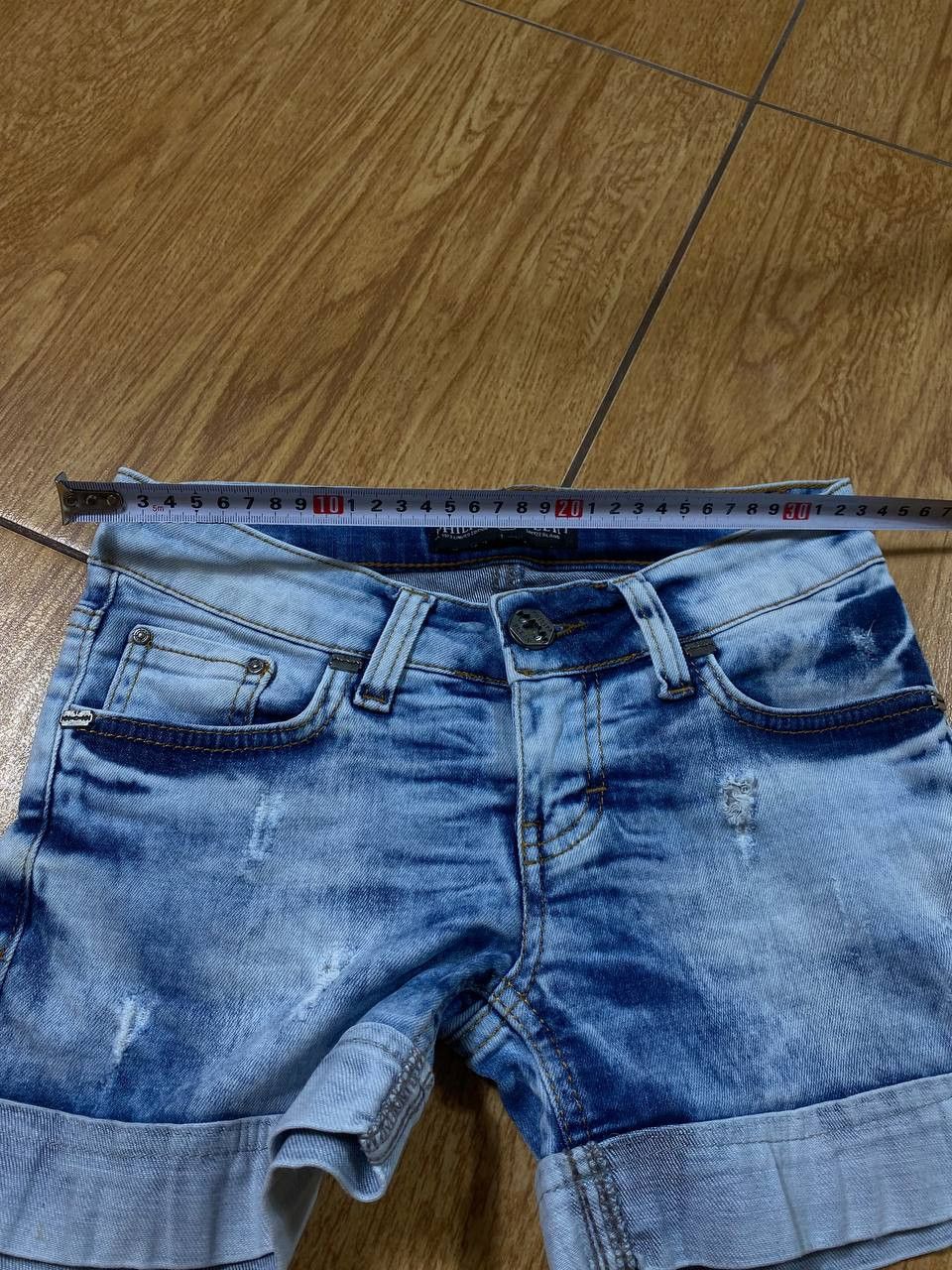 Philipp Plein Philipp Plein Skull Logo Denim Shorts Size US 26 / EU 42 - 5 Thumbnail