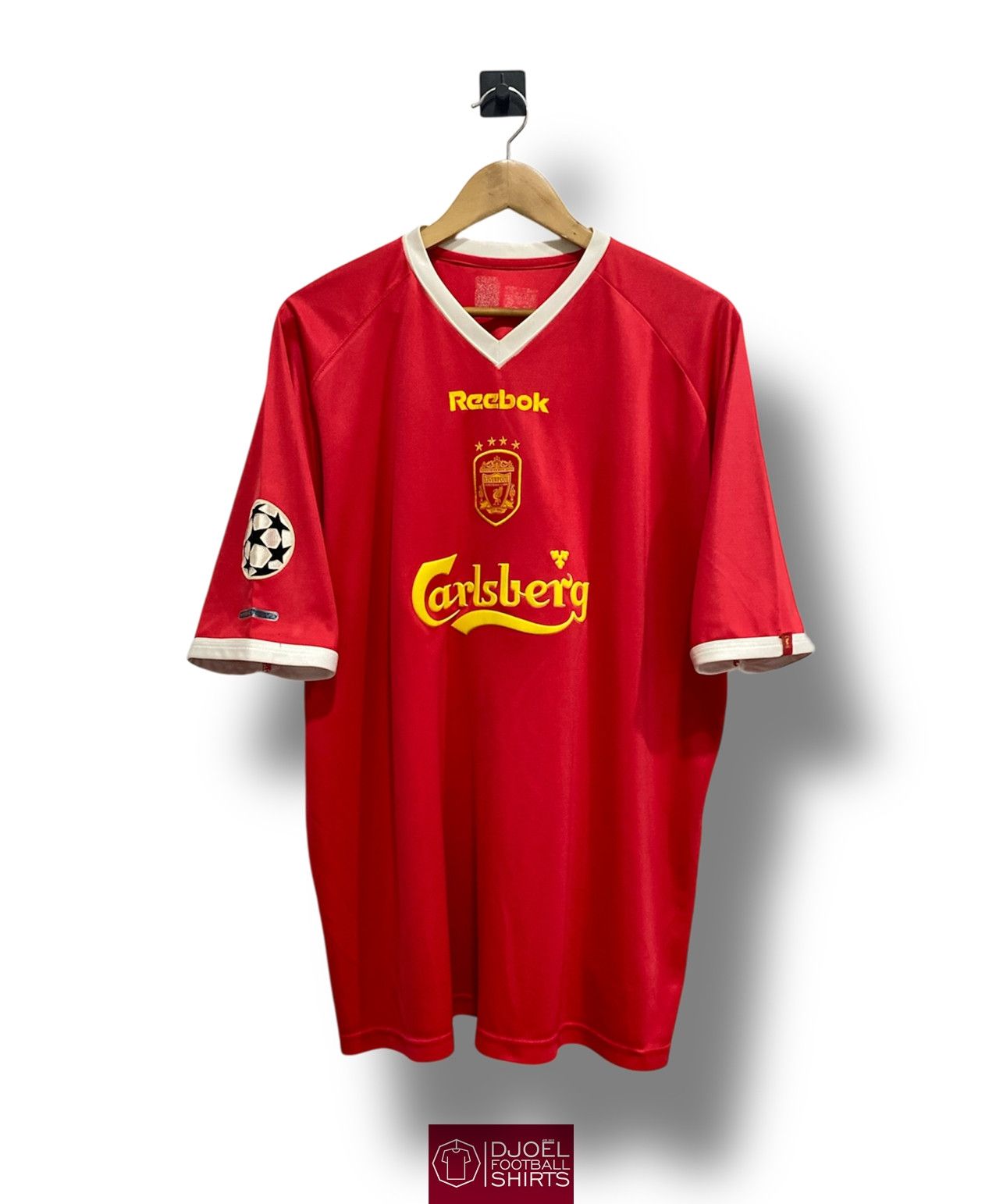 Reebok Liverpool FC 2001 Home UCL Michael OWEN #10 Ballon d'Or Size US XL / EU 56 / 4 - 1 Thumbnail