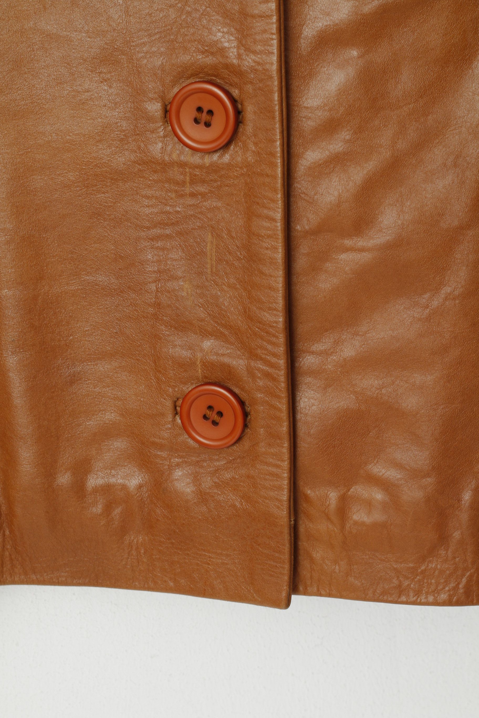 Vintage Vintage Women M Jacket Brown Leather Casual 5073 Size M / US 6-8 / IT 42-44 - 8 Thumbnail