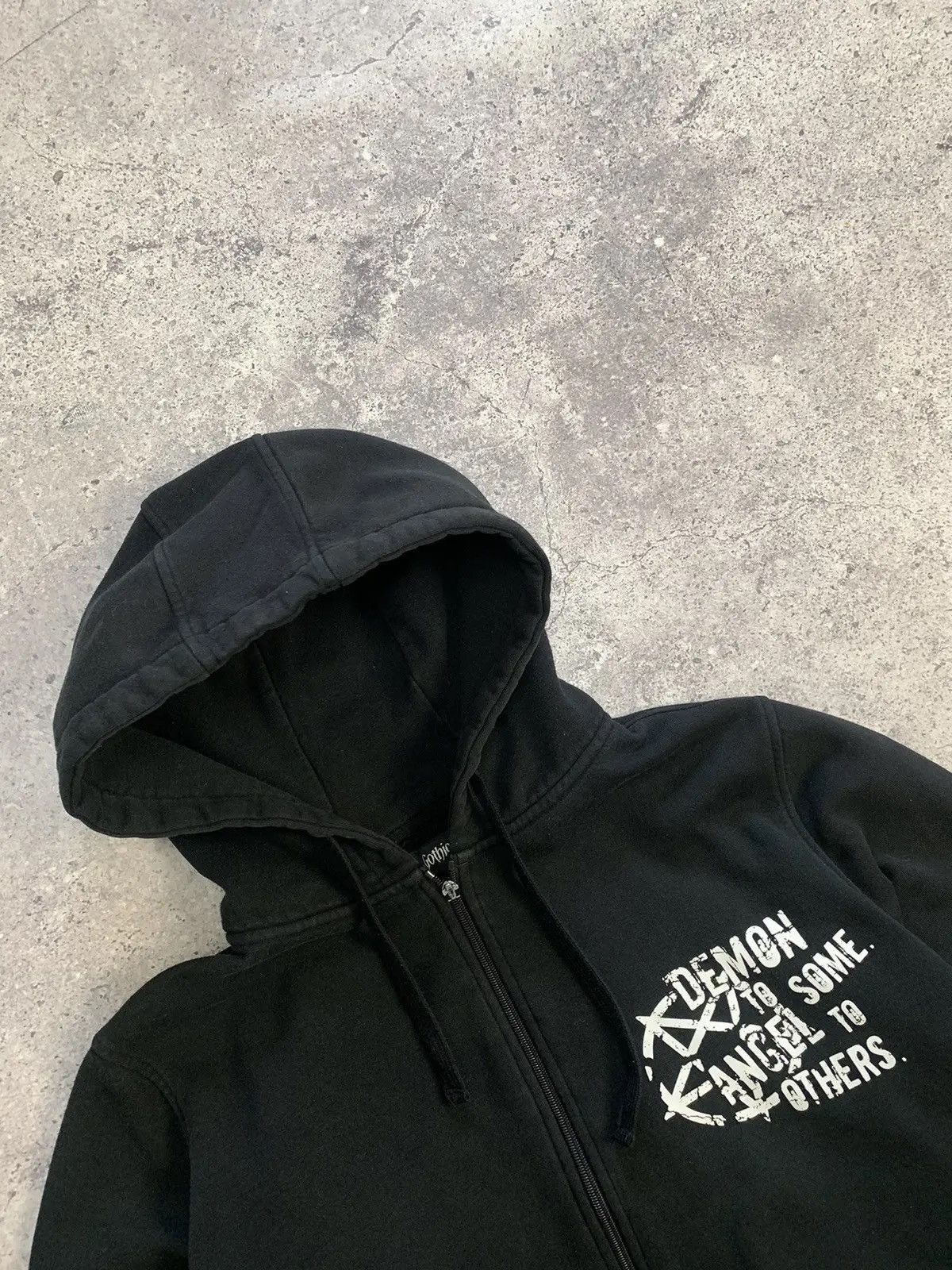 Japanese Brand × Vintage Vintage Hoodie Bones Dragon rock gothic sk8 avangarde Size US M / EU 48-50 / 2 - 6 Thumbnail