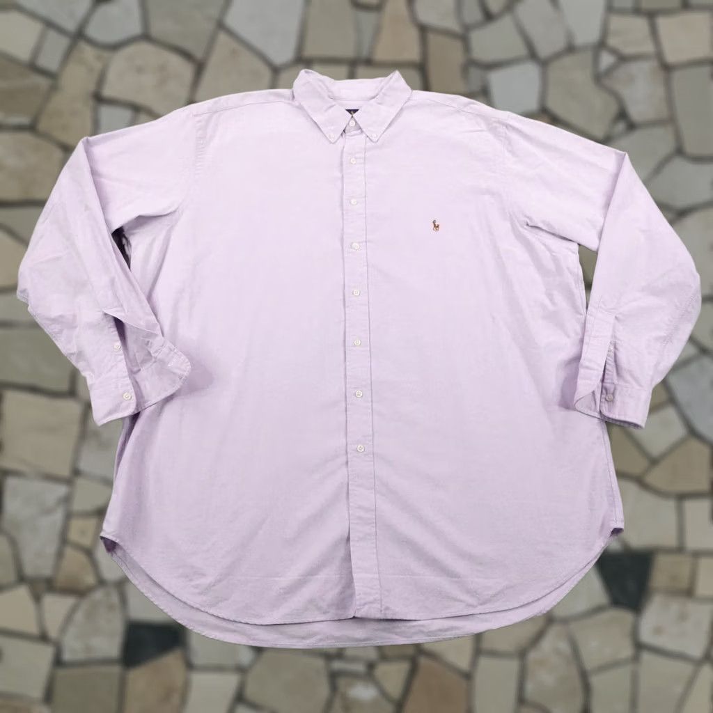 Ralph Lauren Ralph Lauren Shirt Mens 3XL Tall 3XLT Purple Oxford Cloth Button Down OCBD Pony Size US XXL / EU 58 / 5 - 1 Thumbnail