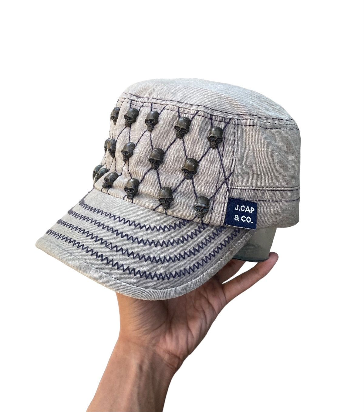 Le Grande Bleu (L.G.B.) Skull Comando Hat Size 32 - 7 Thumbnail