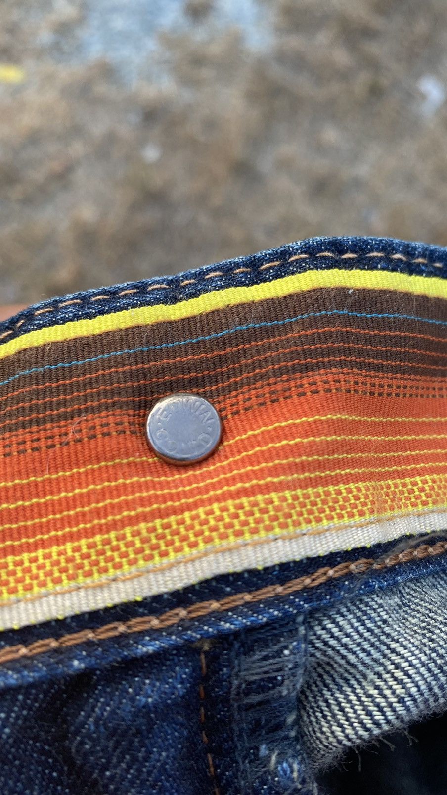 Edwin Edwin Blue Trip Jeans Front Pocket Nice Design Size US 29 - 11 Thumbnail