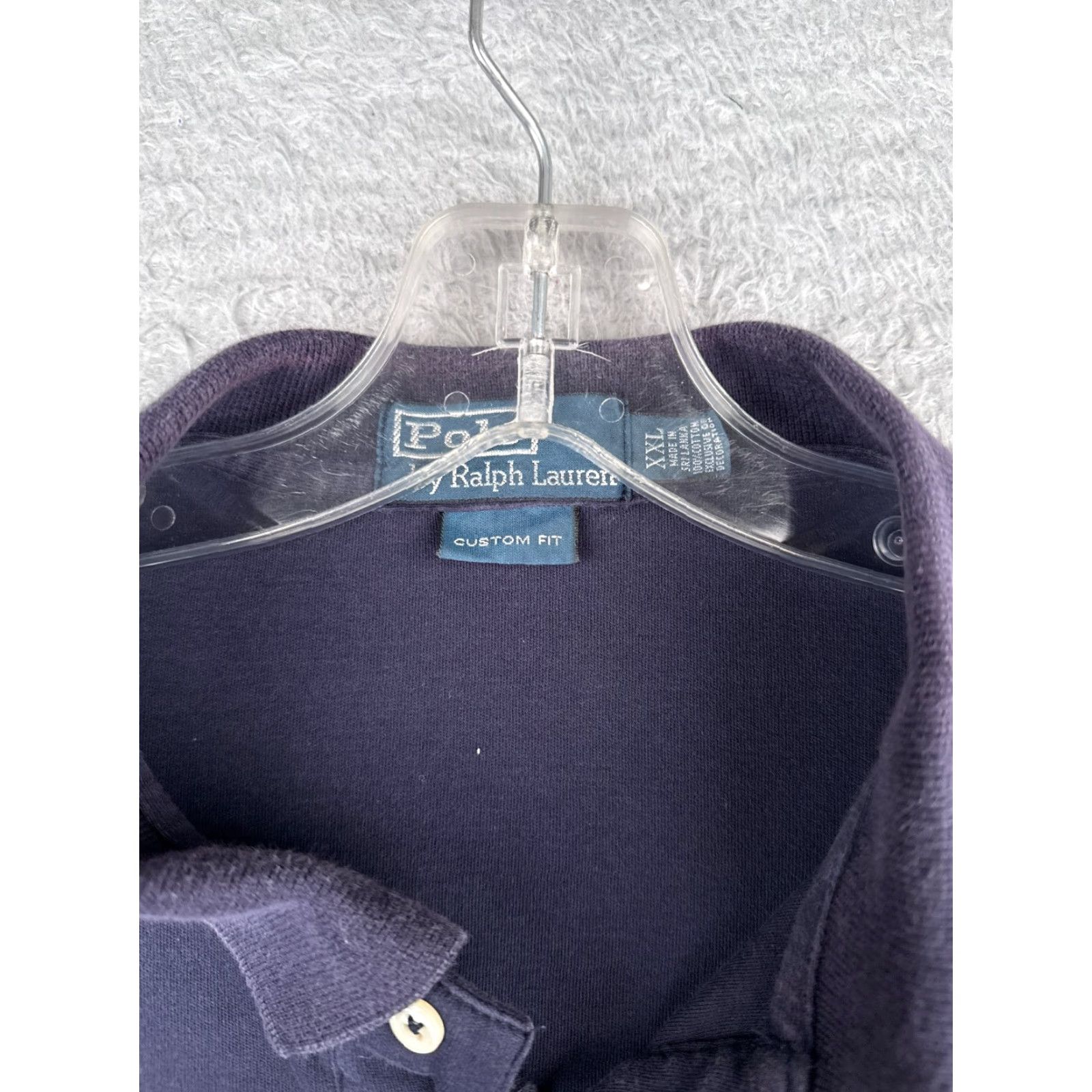 Ralph Lauren VINTAGE Polo Ralph Lauren Shirt Men 2XL Blue Cotton Jersey Custom Fit read Size US XXL / EU 58 / 5 - 7 Thumbnail