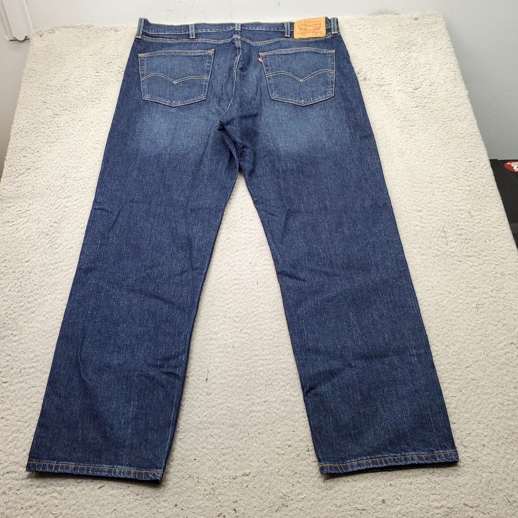 Levi's Levi's Jeans Mens 40/30 Blue Denim Stretch Dark Wash Streetwear Straight Leg Shirt Size US 40 / EU 56 - 2 Thumbnail
